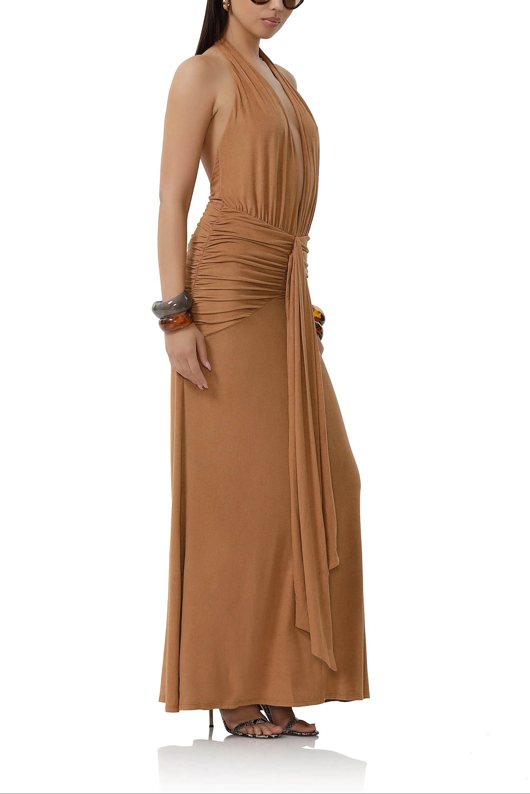 Heidi Suede Dress | Caramel - Image 3