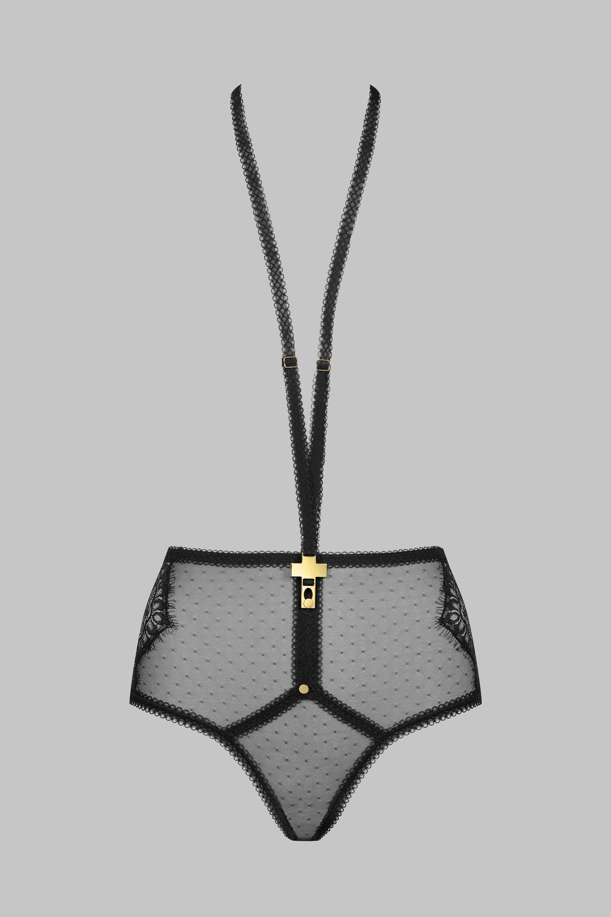 High waist panty with harness - Inspiration Divine | Black - Image 4