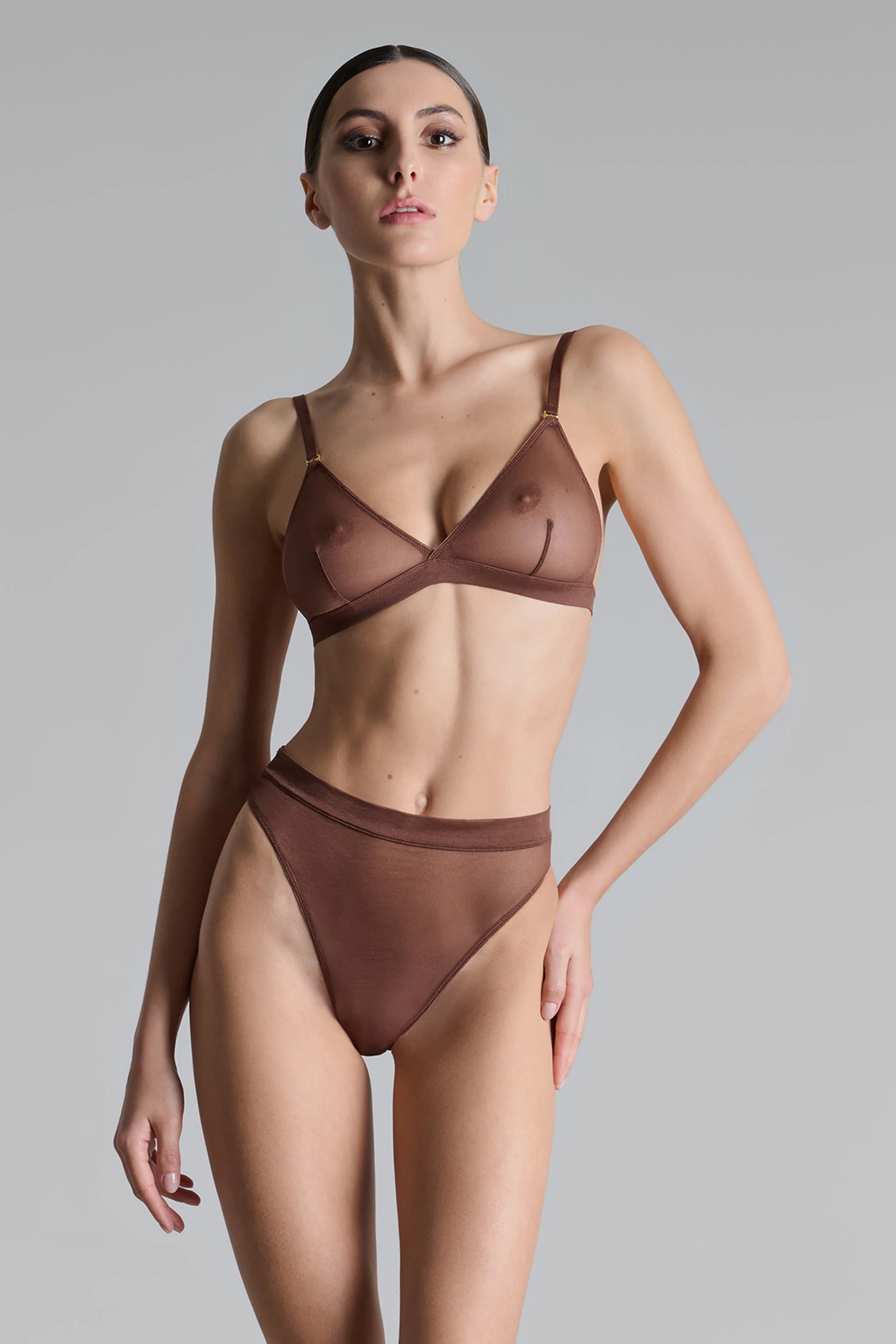 High waist thong - Corps a Corps | Brown - Image 2