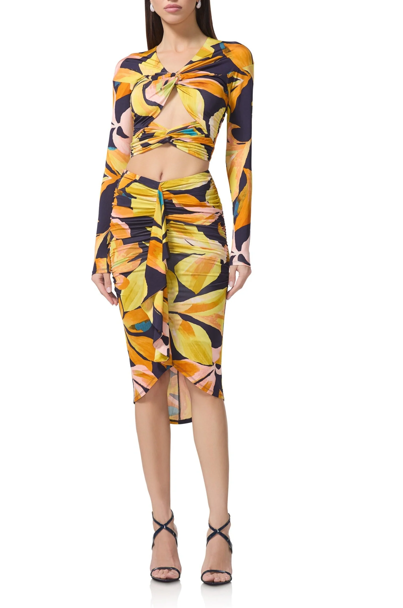 Isadora Skirt | Navy Tropical