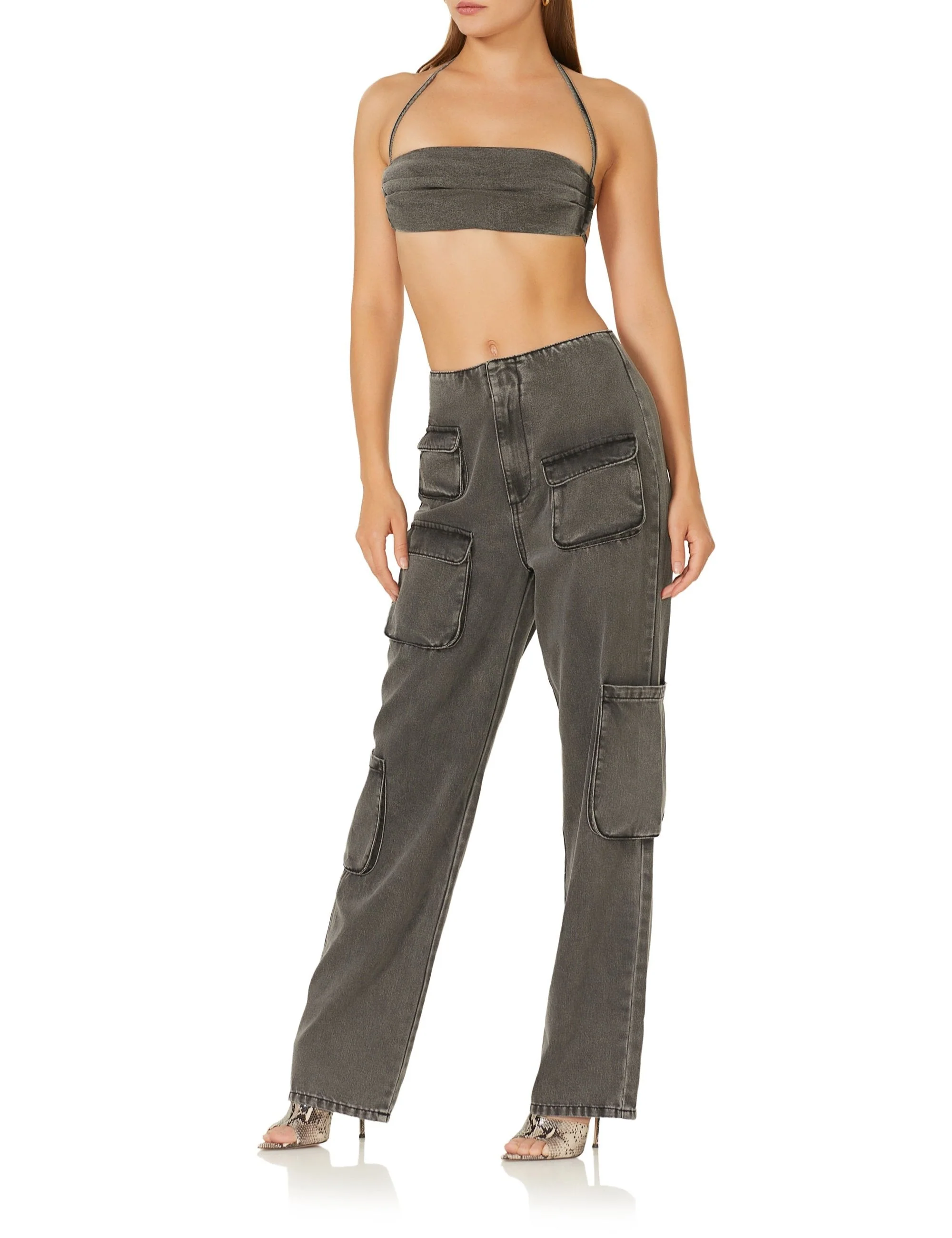 Jayce Cowl Bandeau Top | Modena Wash - Image 2