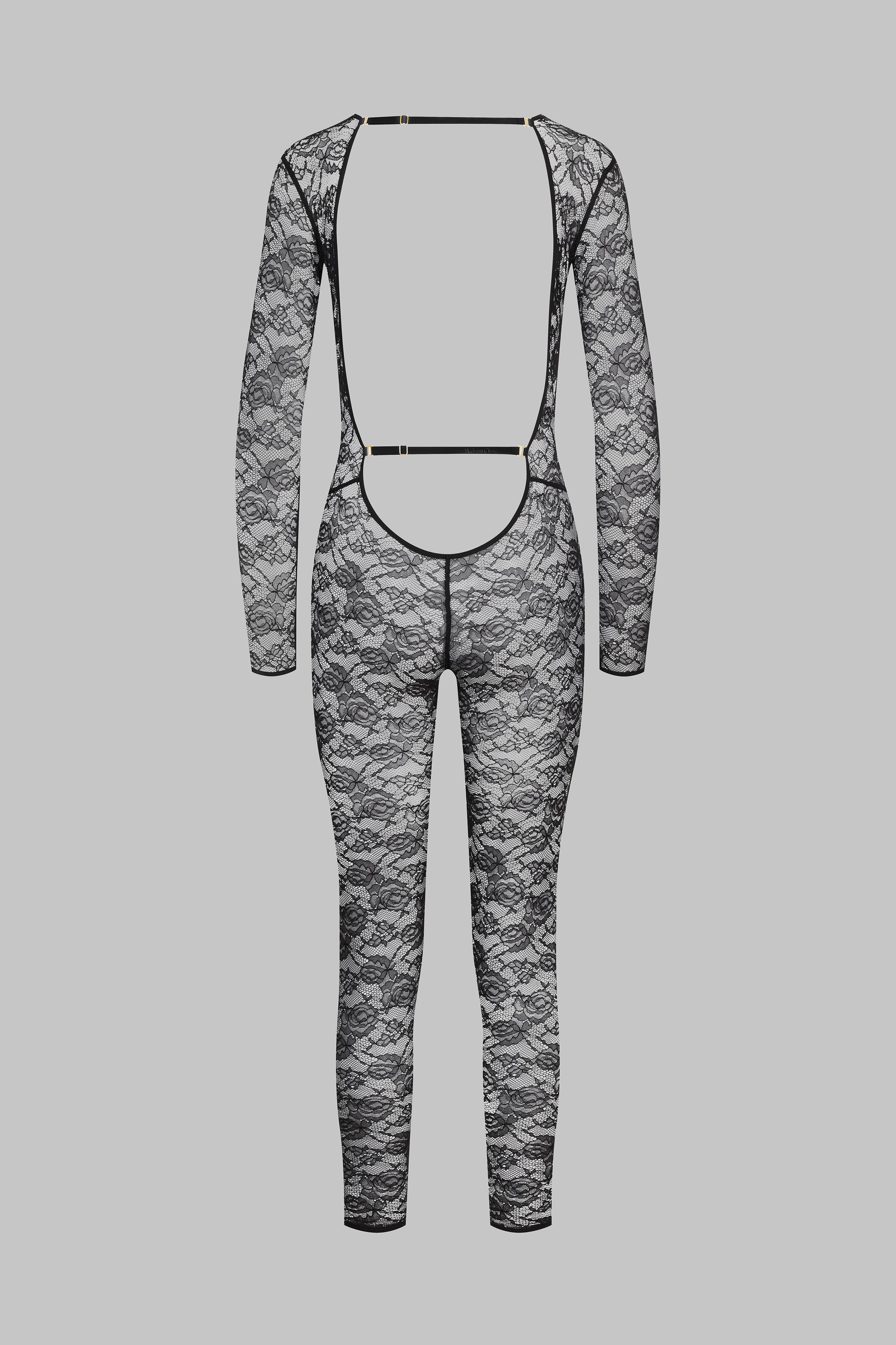 Long sleeve V-neck jumpsuit - Flashback | Black - Image 5