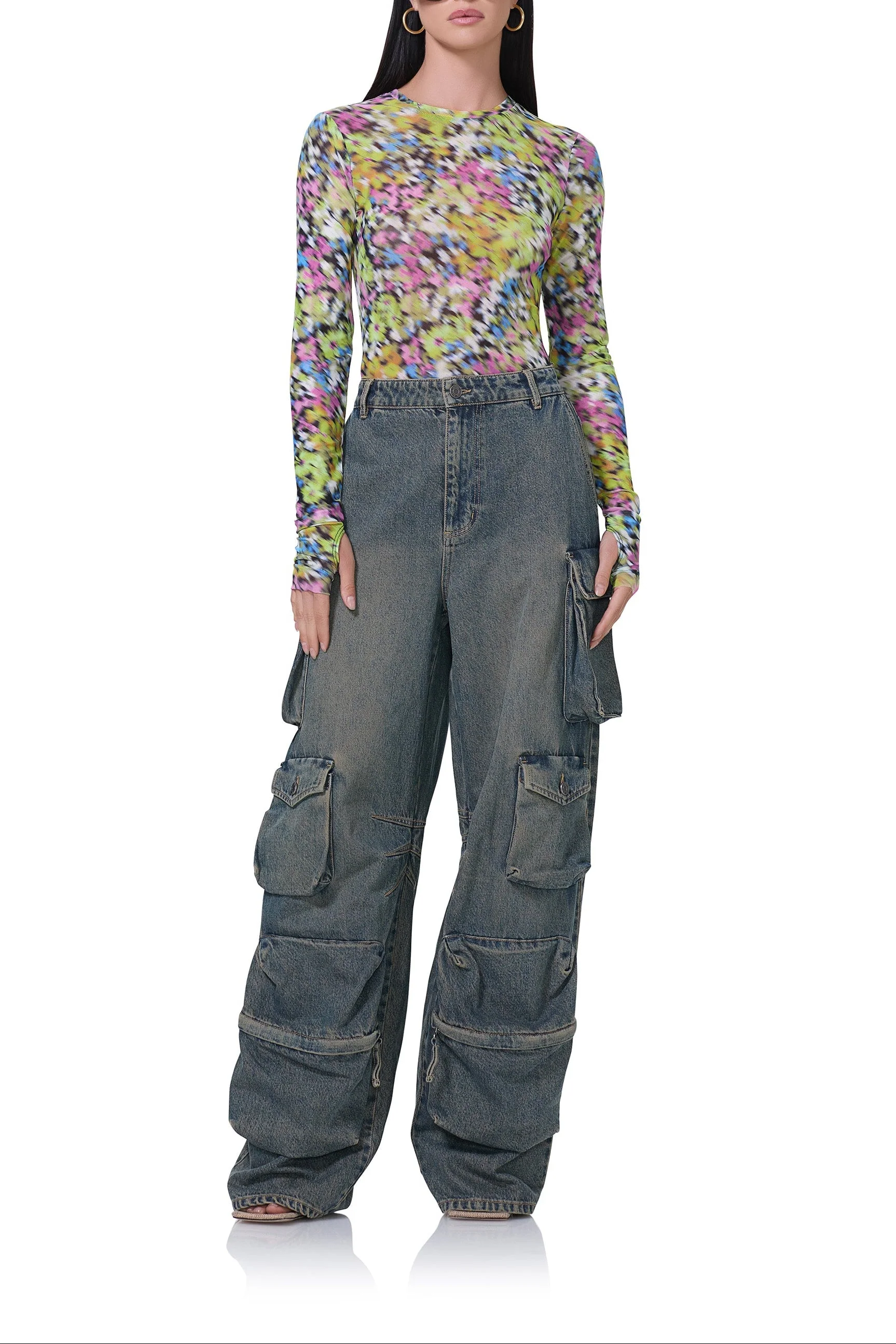 Kaylee Top | Olive Blur Floral