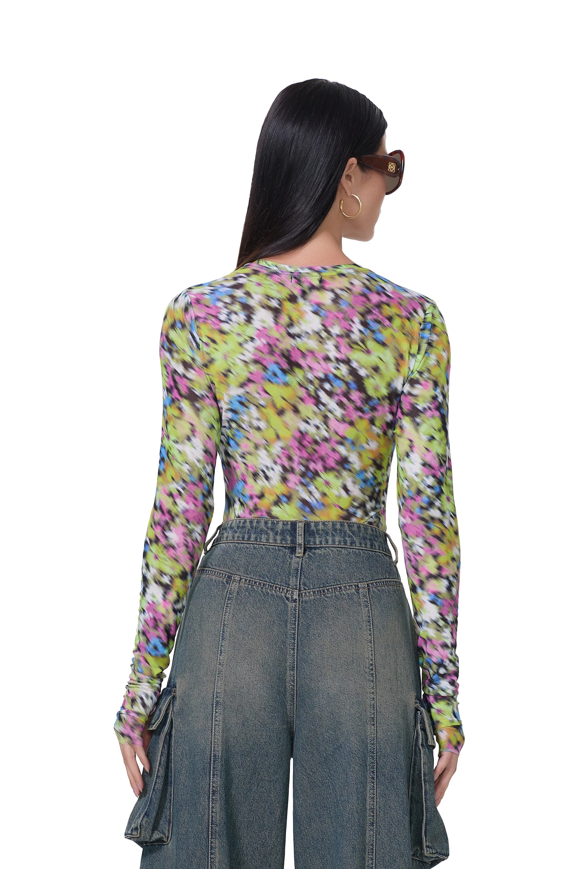 Kaylee Top | Olive Blur Floral - Image 4