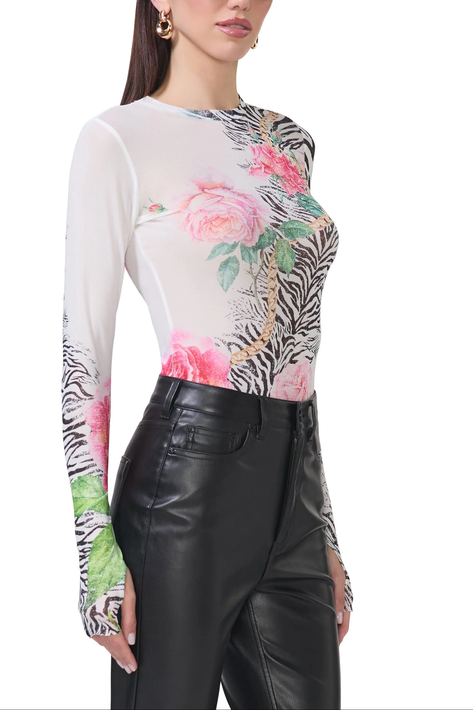Kaylee Top | Zebra Rose - Image 2