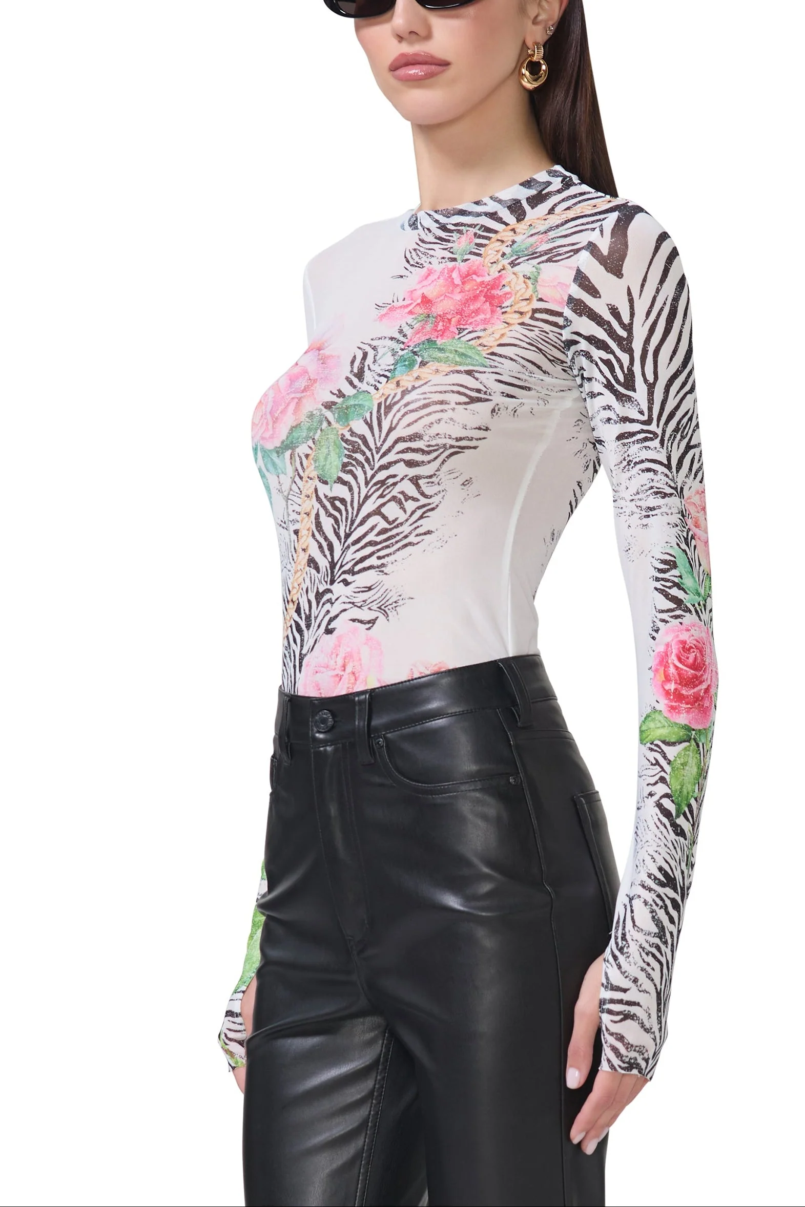 Kaylee Top | Zebra Rose - Image 3