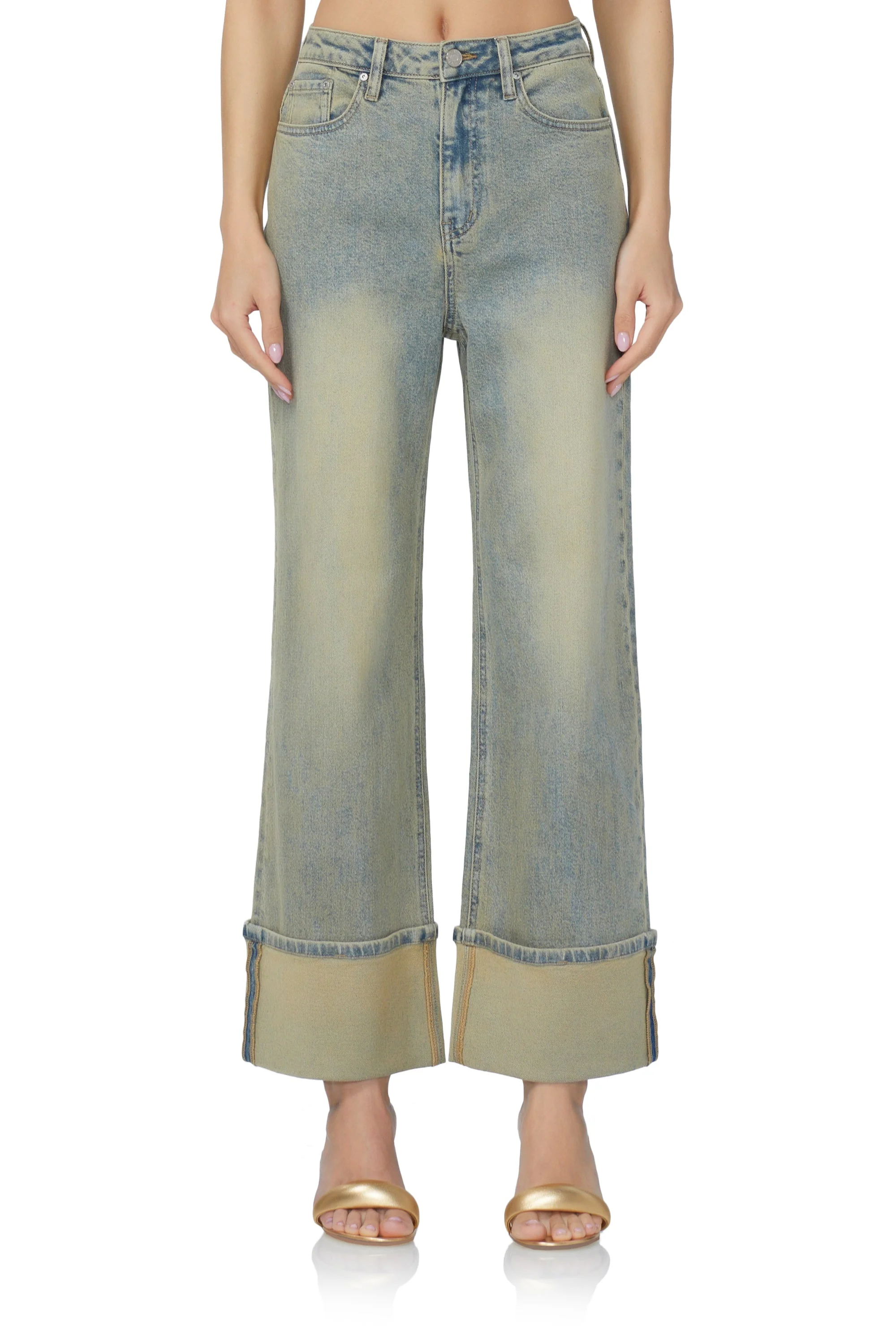 Kendall Wide Cuff Pant | Mellow Tint Wash - Image 2