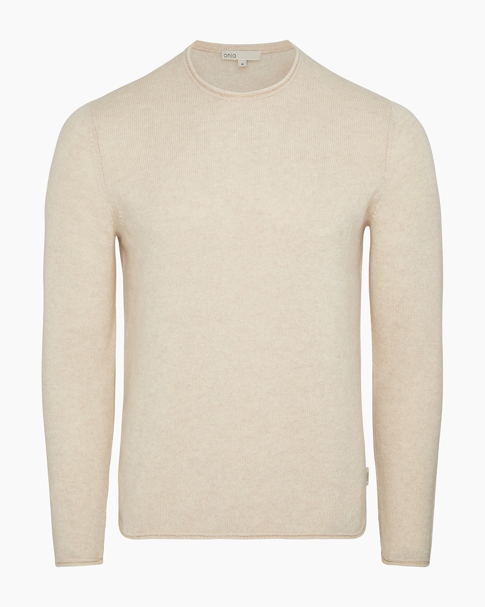 Mens | Linen Cashmere Rollneck Sweater | Natural Melange