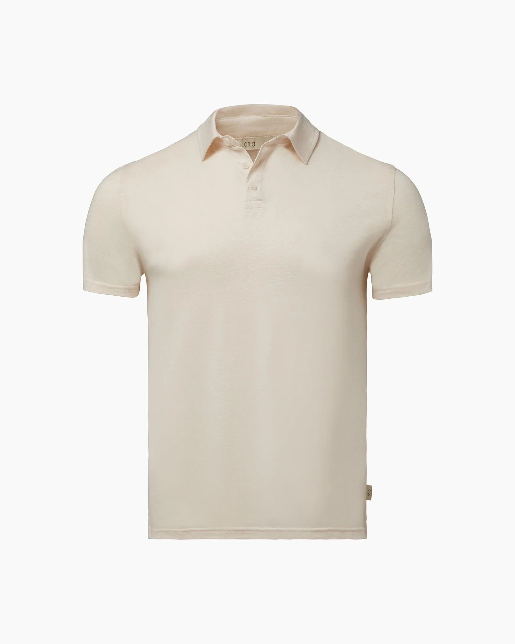 Mens | Linen Jersey Polo | Oat