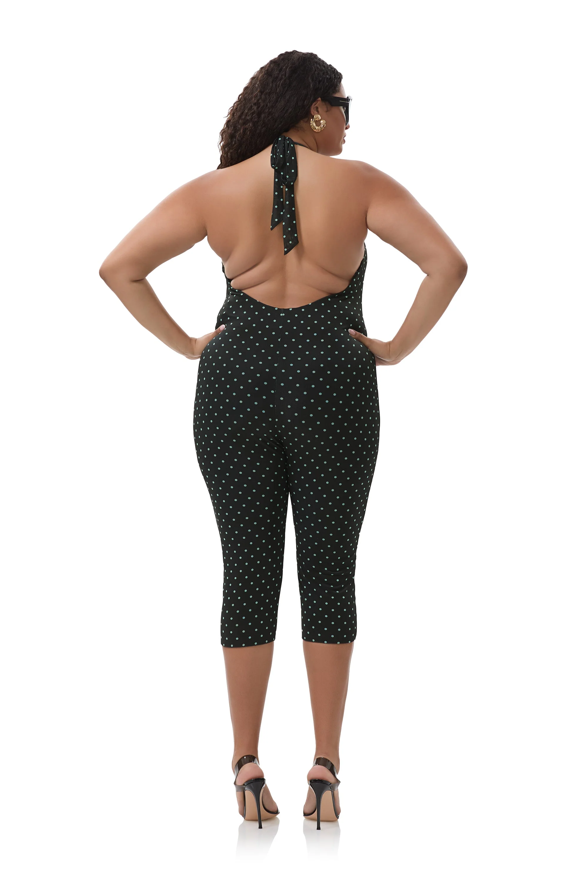 Lucia Catsuit | Aqua Dot - Image 8