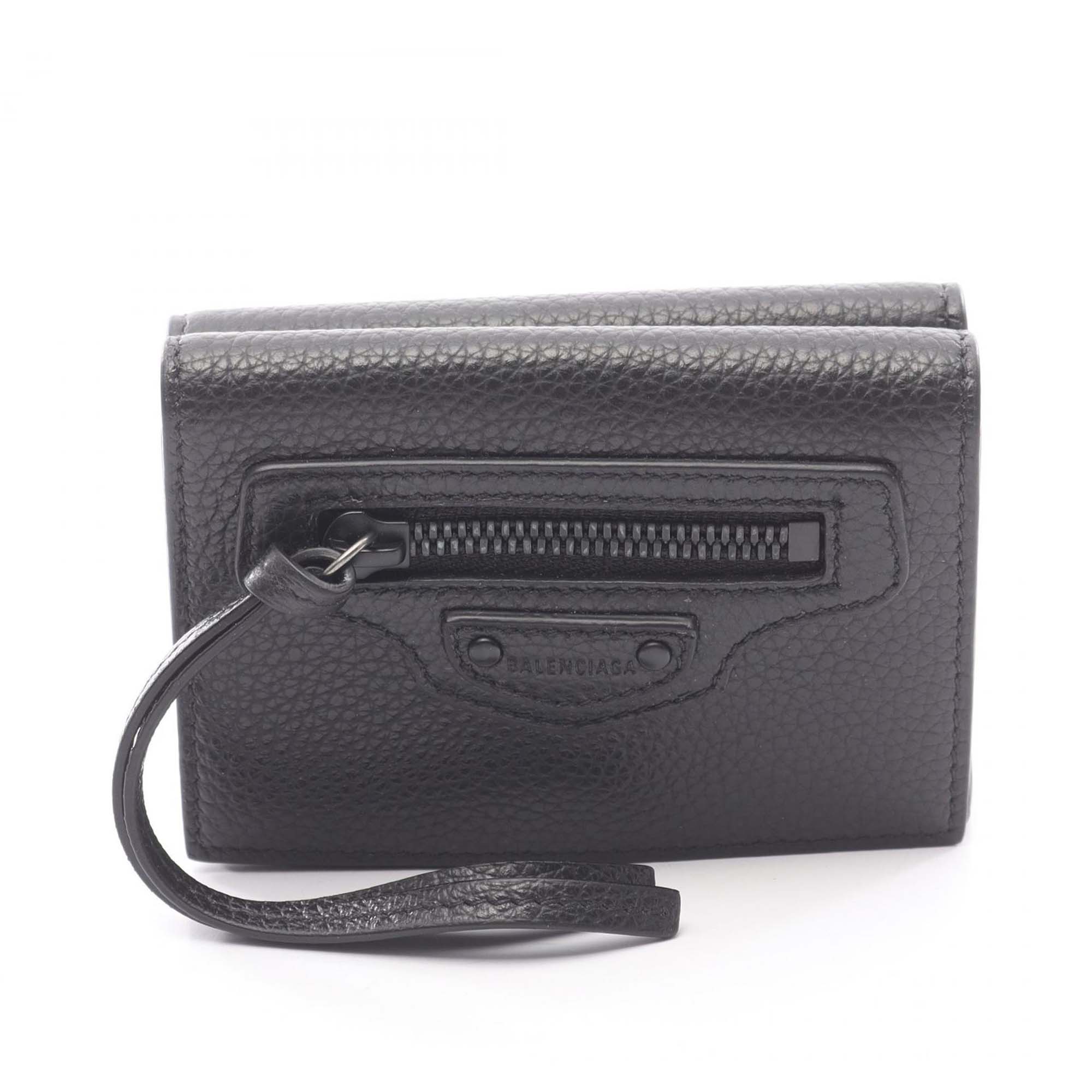 Balenciaga | Pre-Owned Calfskin Mini Classic Neo Wallet | Black