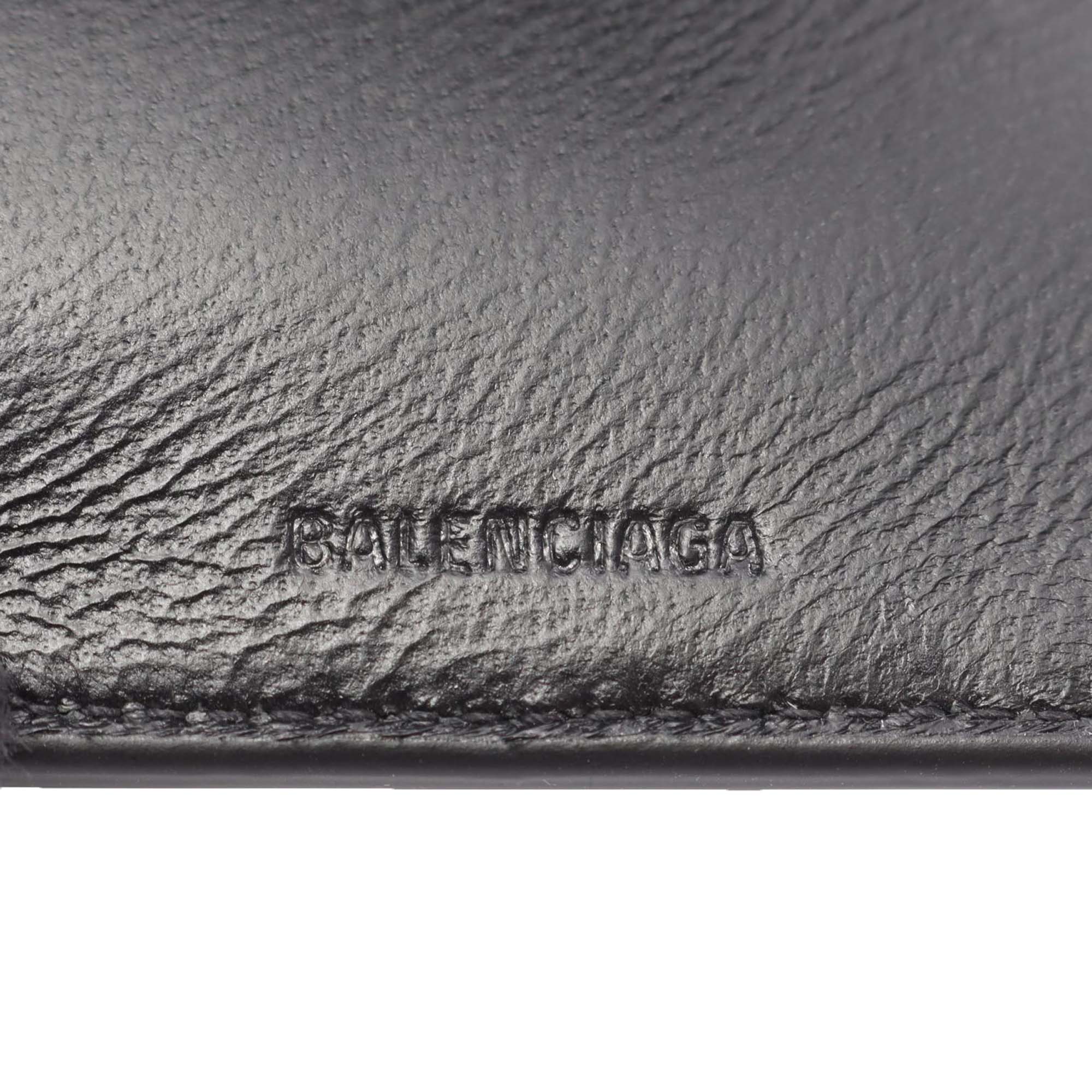 Balenciaga | Pre-Owned Calfskin Mini Classic Neo Wallet | Black - Image 4