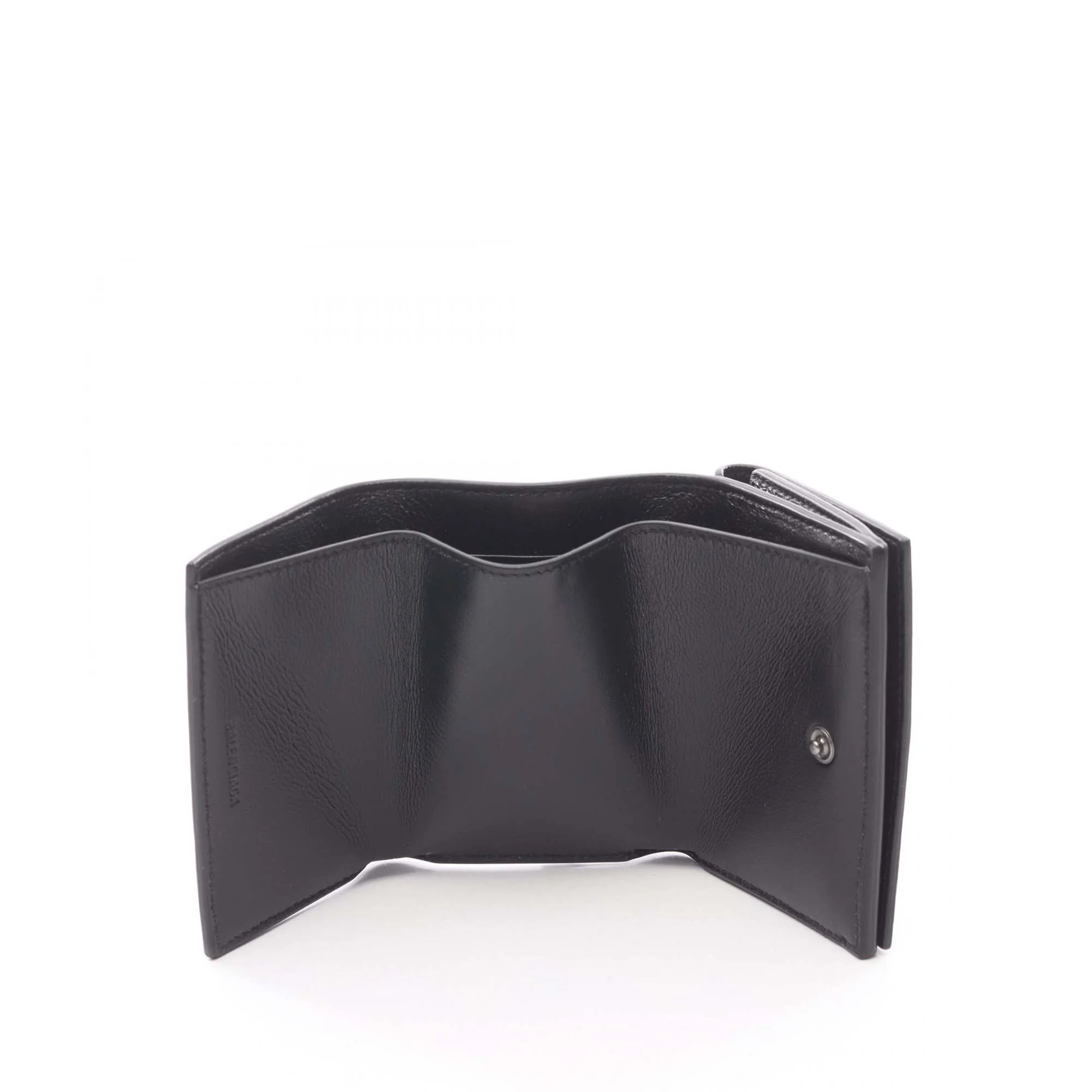 Balenciaga | Pre-Owned Calfskin Mini Classic Neo Wallet | Black - Image 5