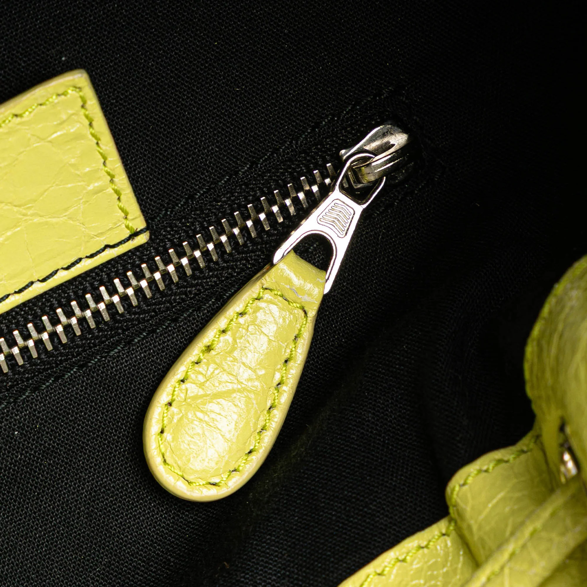 Balenciaga | Pre-Owned Lambskin Motocross Giant 12 Pompon Bag | Yellow - Image 10