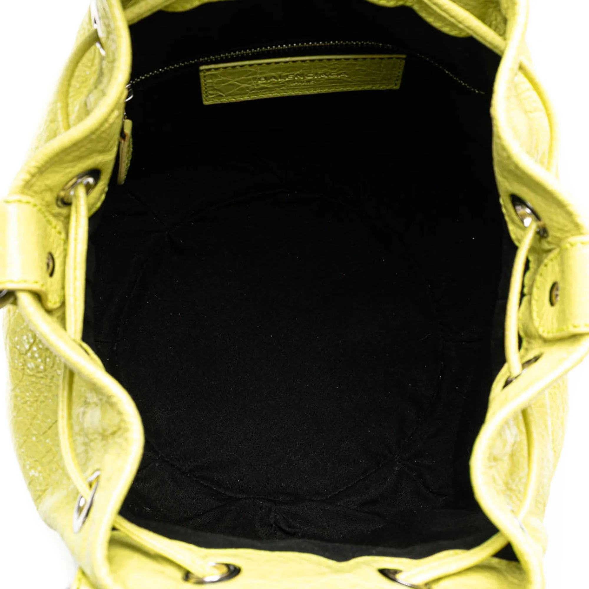 Balenciaga | Pre-Owned Lambskin Motocross Giant 12 Pompon Bag | Yellow - Image 7