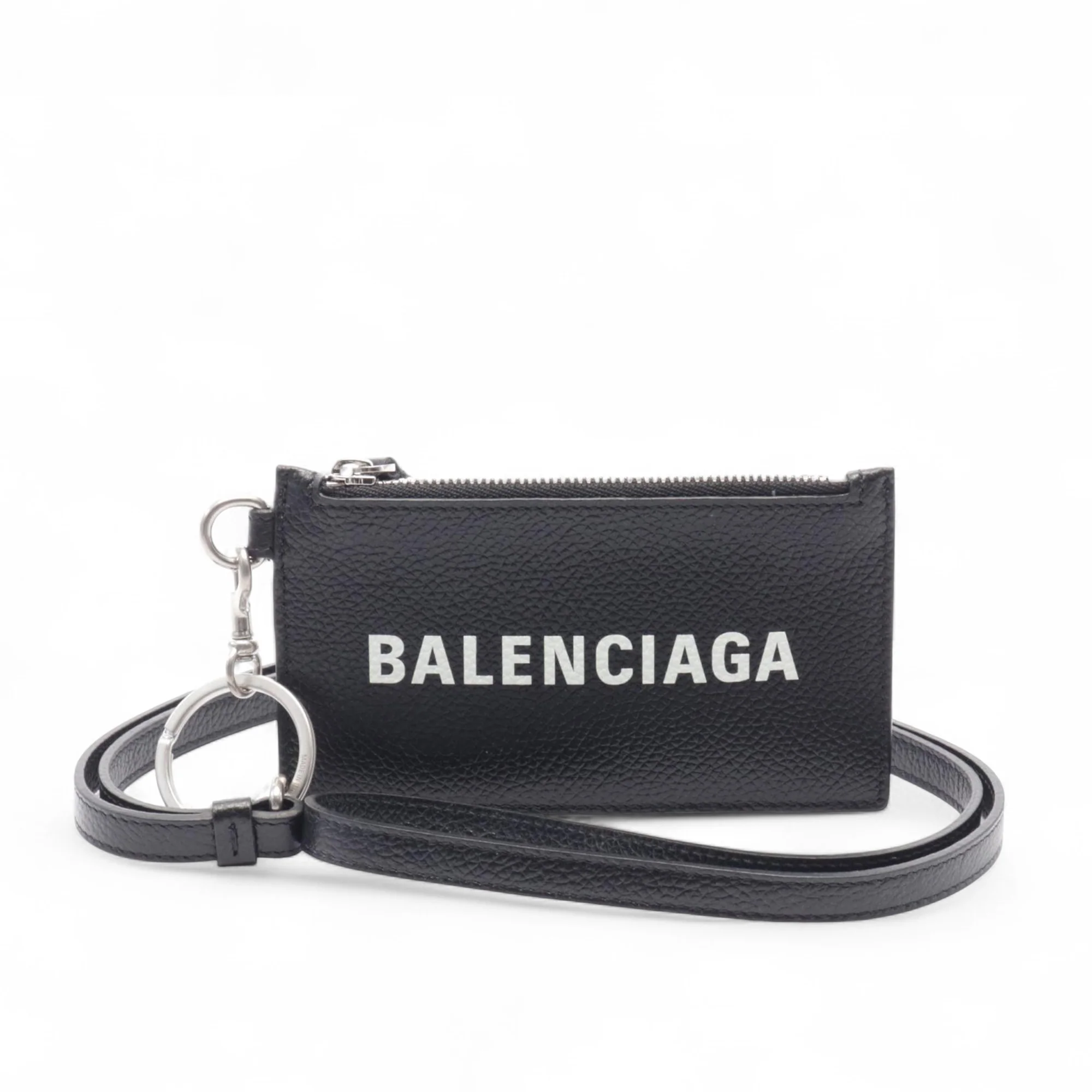 Balenciaga | Pre-Owned Leather Cash Card Holder | Black