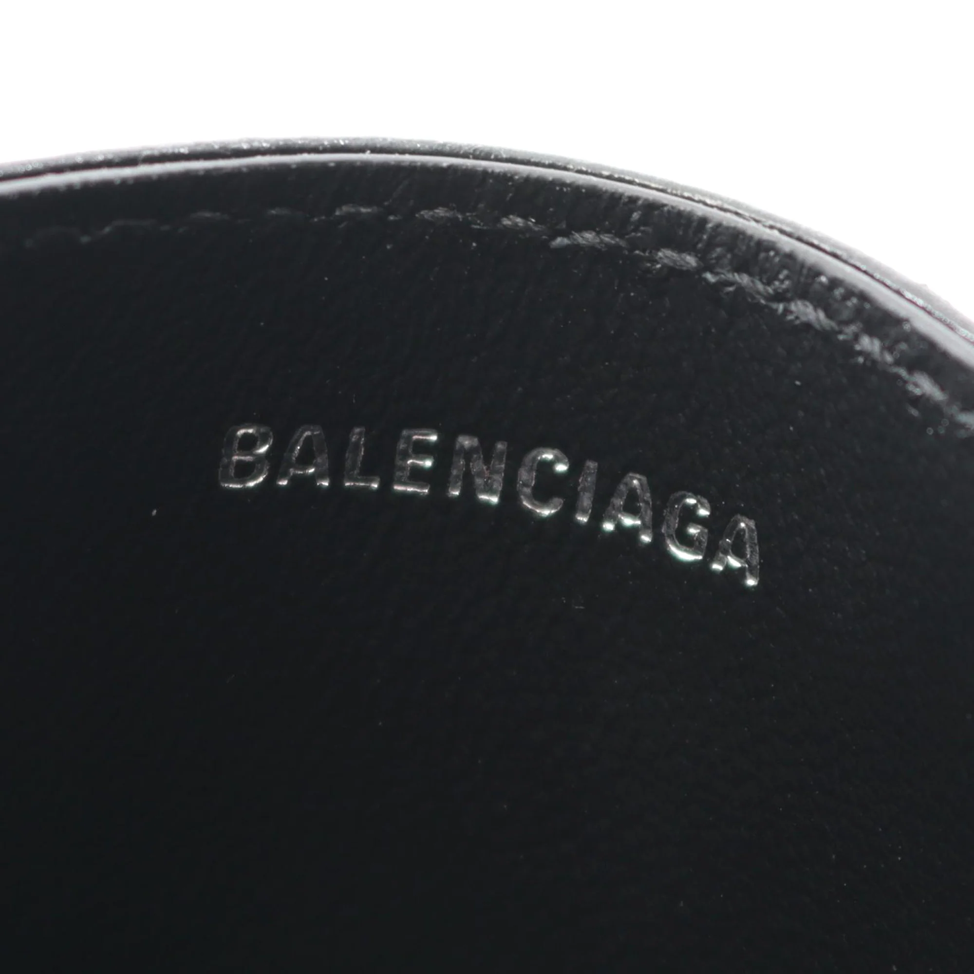 Balenciaga | Pre-Owned Leather Monaco Card Holder | Black - Image 5