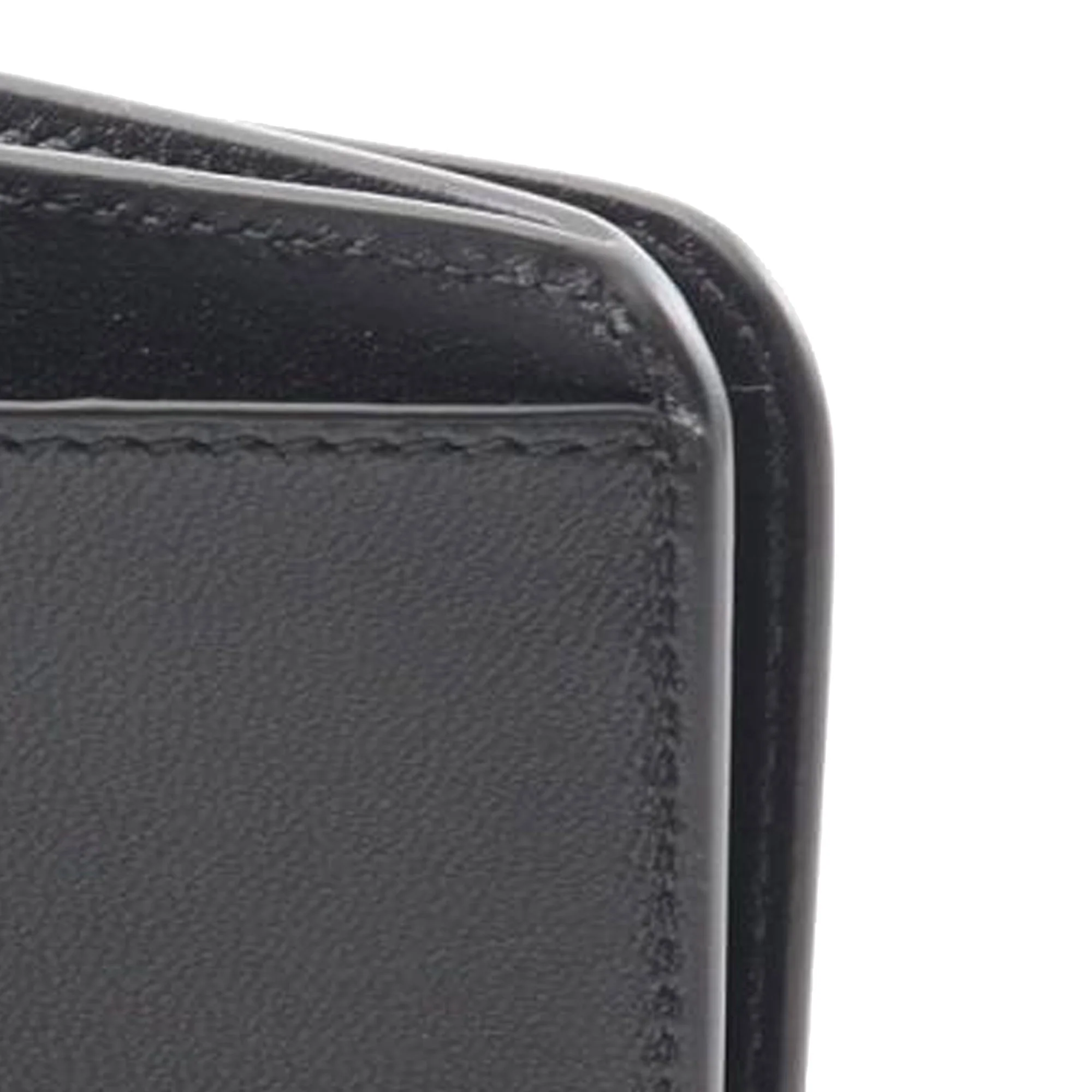 Balenciaga | Pre-Owned Mini Smooth Calfskin Cash 2.0 Wallet | Black - Image 4