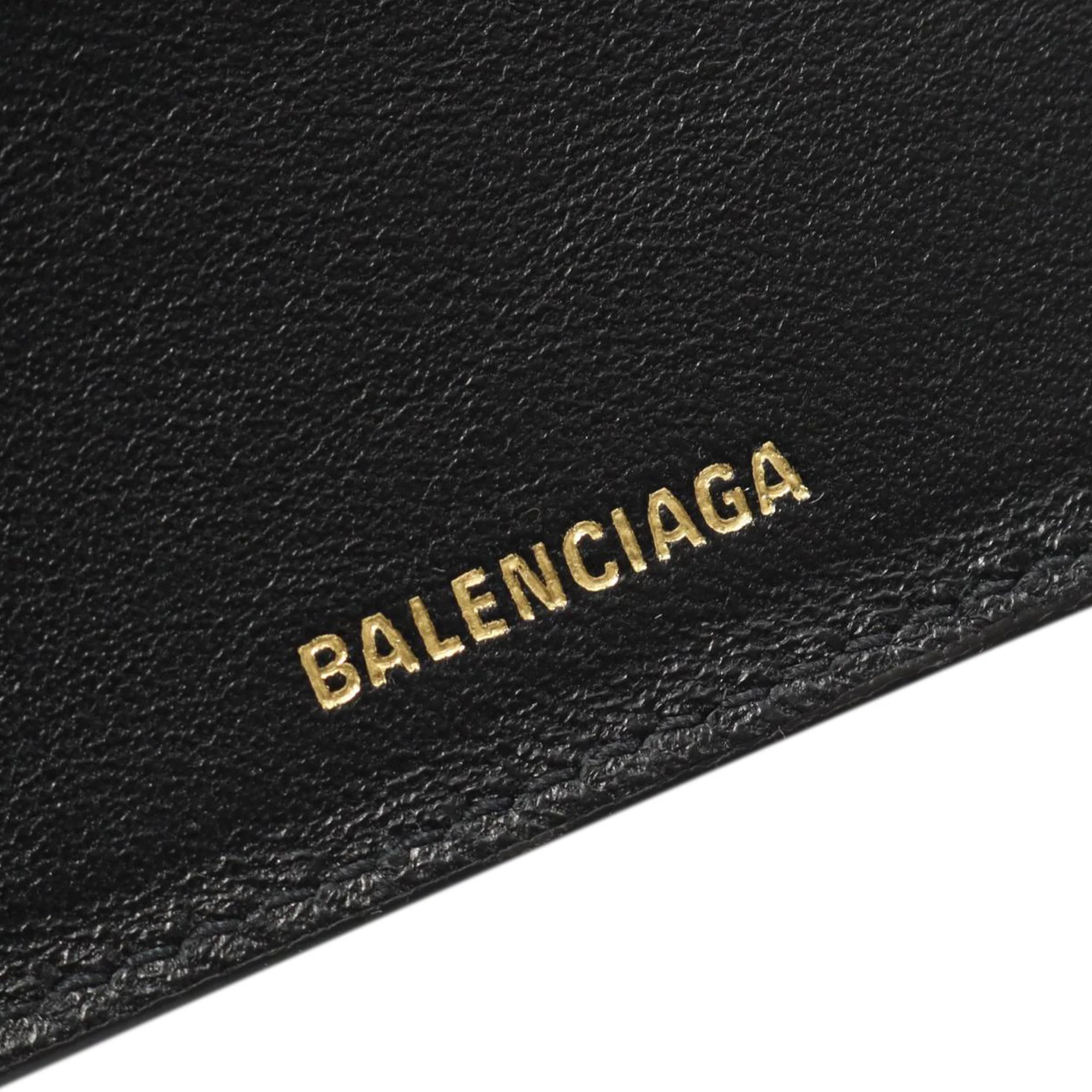 Balenciaga | Pre-Owned Mini Smooth Calfskin Cash 2.0 Wallet | Black - Image 9