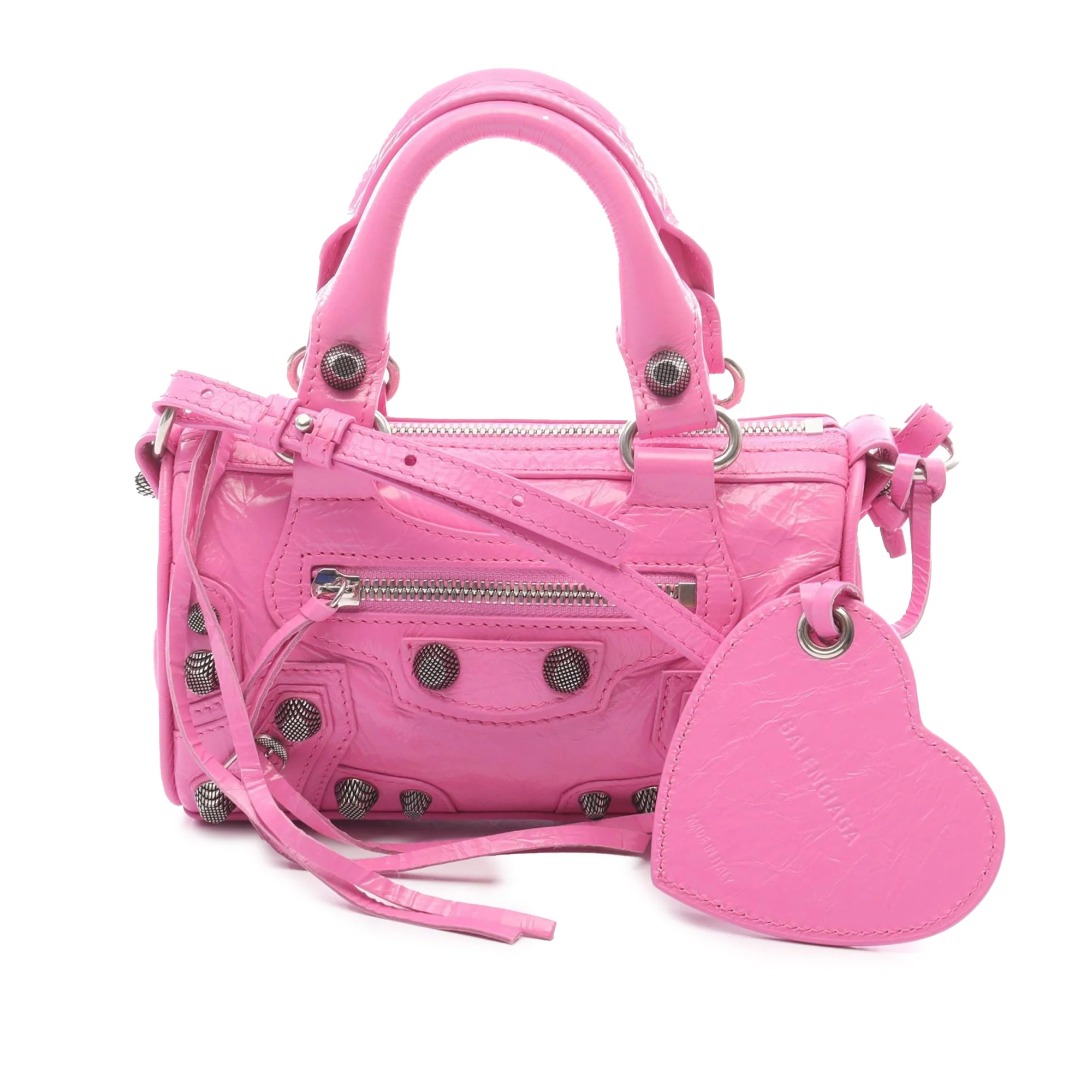 Balenciaga | Pre-Owned Nano Lambskin Motocross Le Cagole | Pink