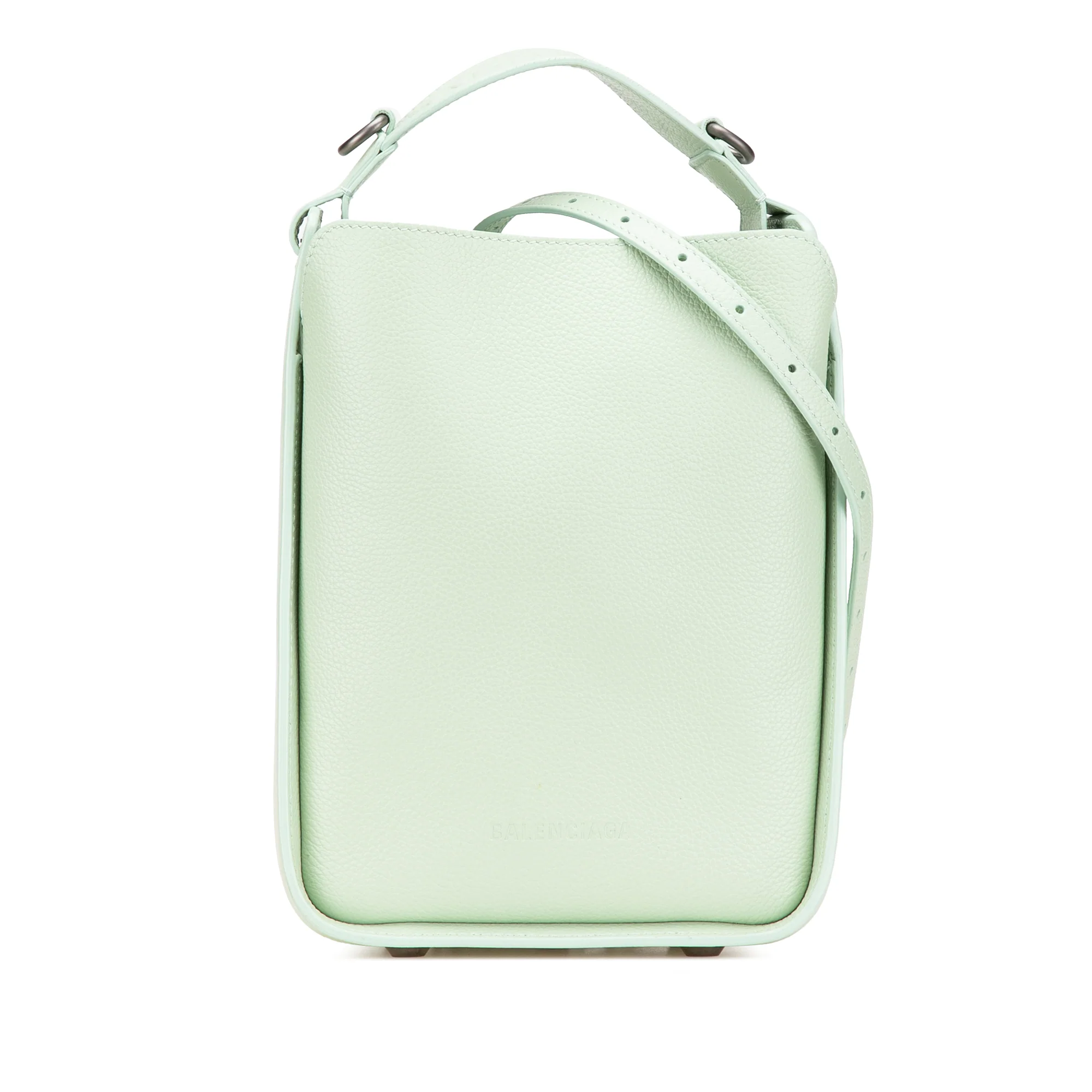 Balenciaga | Pre-Owned Pebbled Calfskin Tool 2.0 North South XS Tote | Green/Light Green