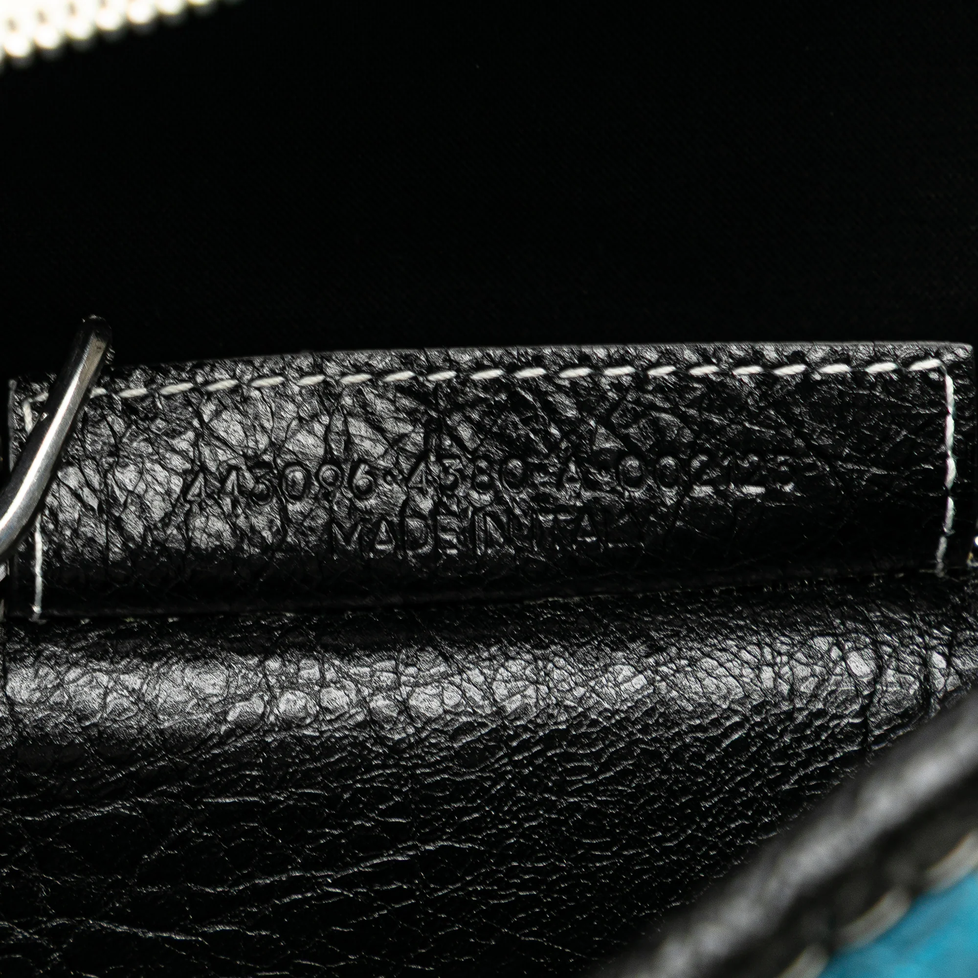 Balenciaga | Pre-Owned S Lambskin Bazar Shopper Satchel | Blue/Aqua - Image 11