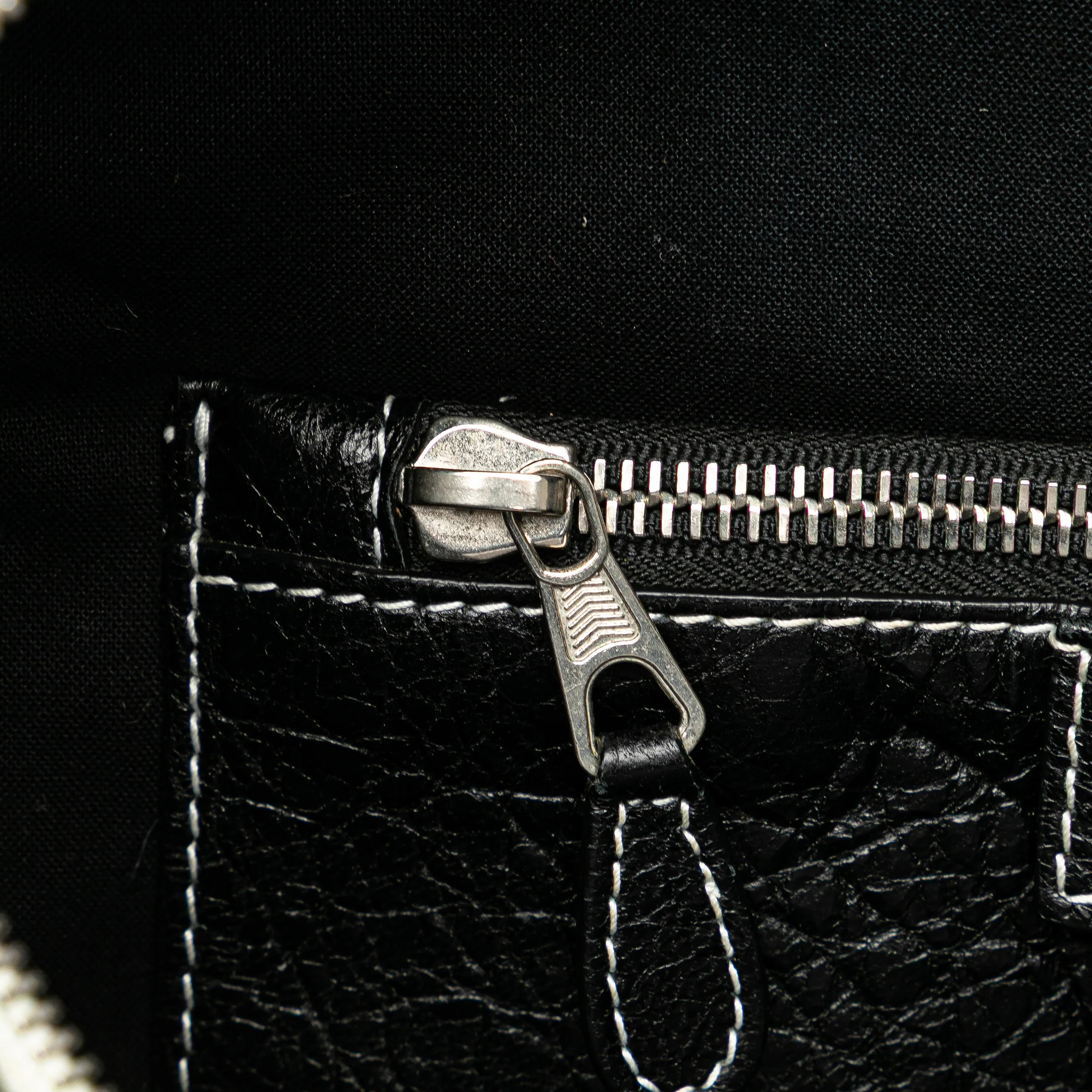 Balenciaga | Pre-Owned S Lambskin Bazar Shopper Satchel | Blue/Aqua - Image 12