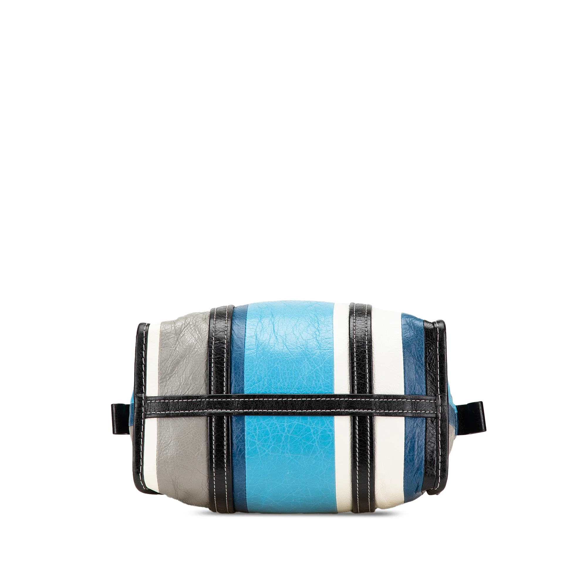 Balenciaga | Pre-Owned S Lambskin Bazar Shopper Satchel | Blue/Aqua - Image 8