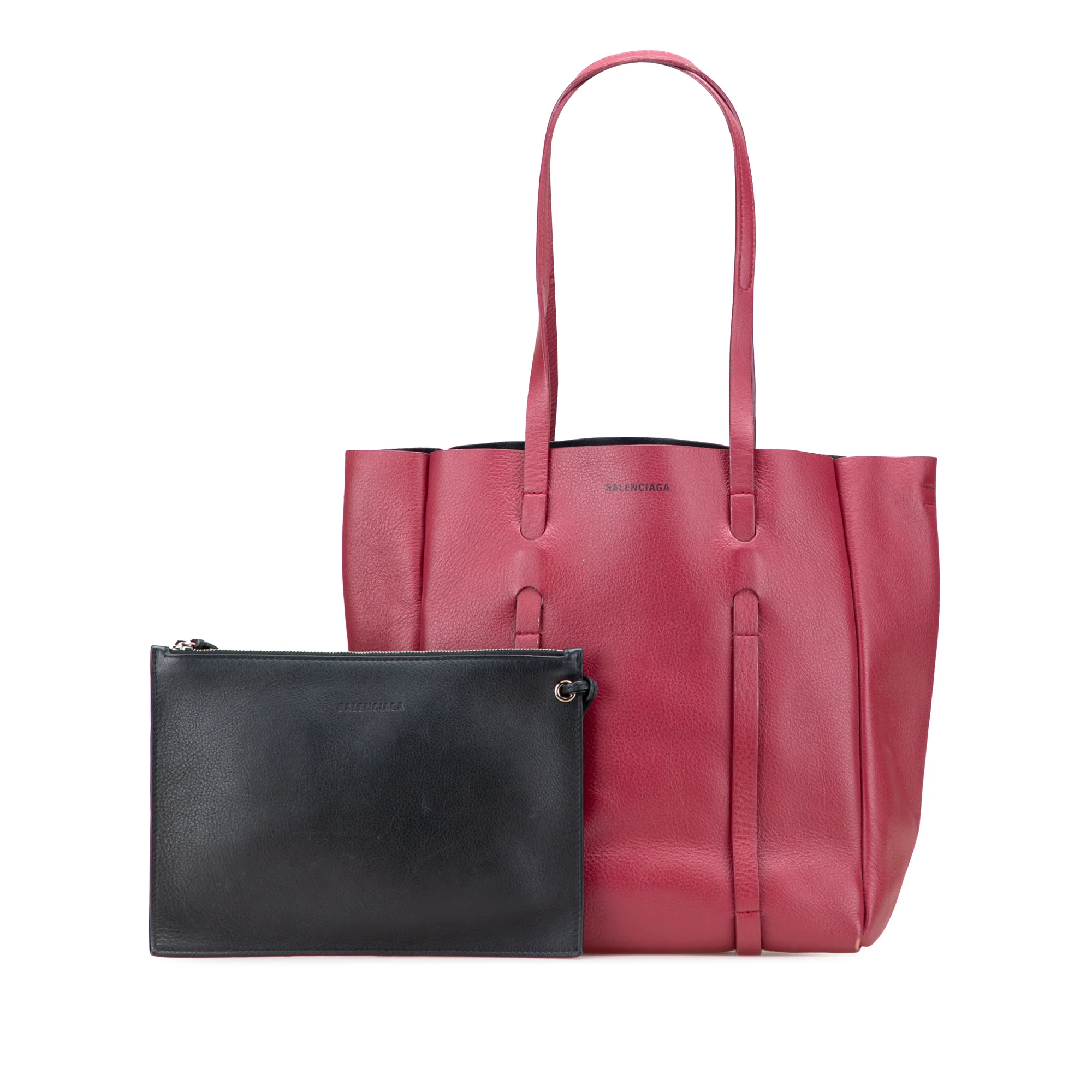 Balenciaga | Pre-Owned XS Leather Everyday Tote | Red/Indian Red - Image 4