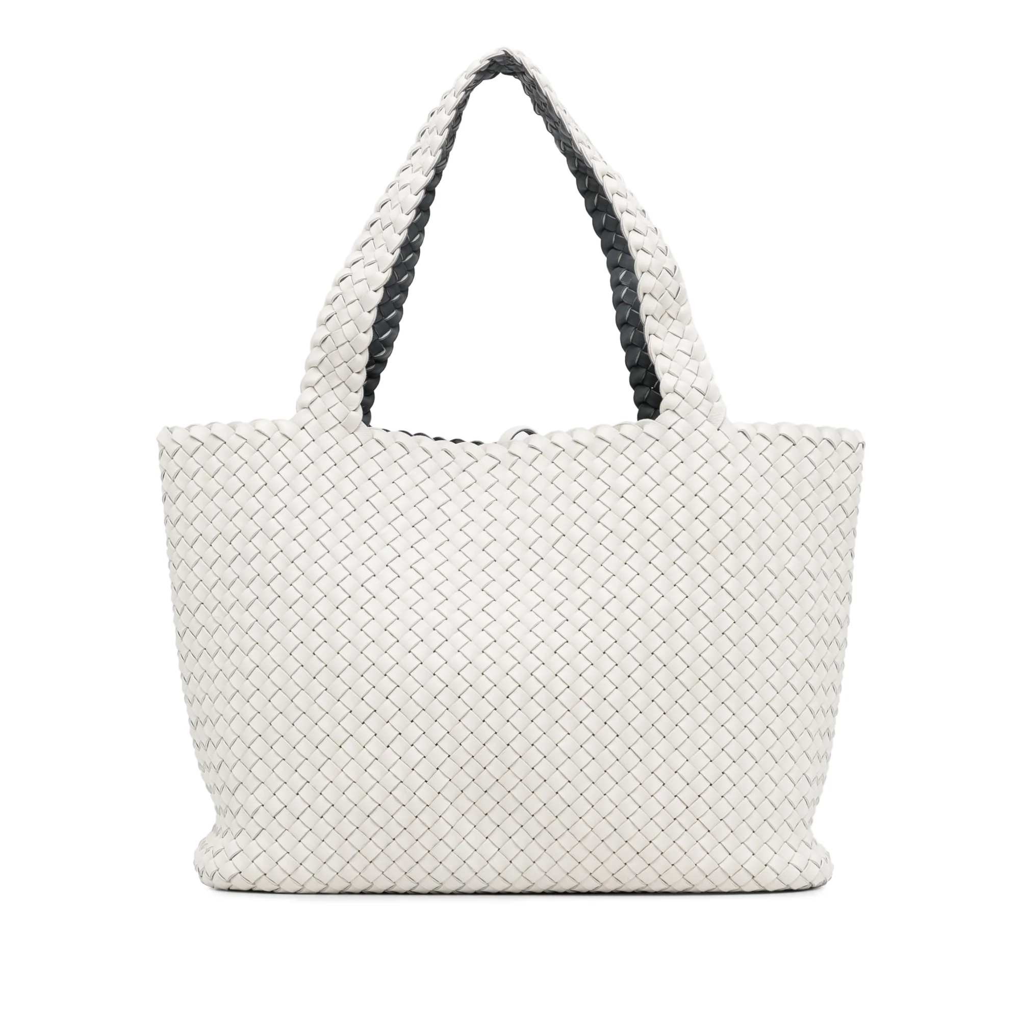Bottega Veneta | Pre-Owned Bicolor Intrecciato Tote | White
