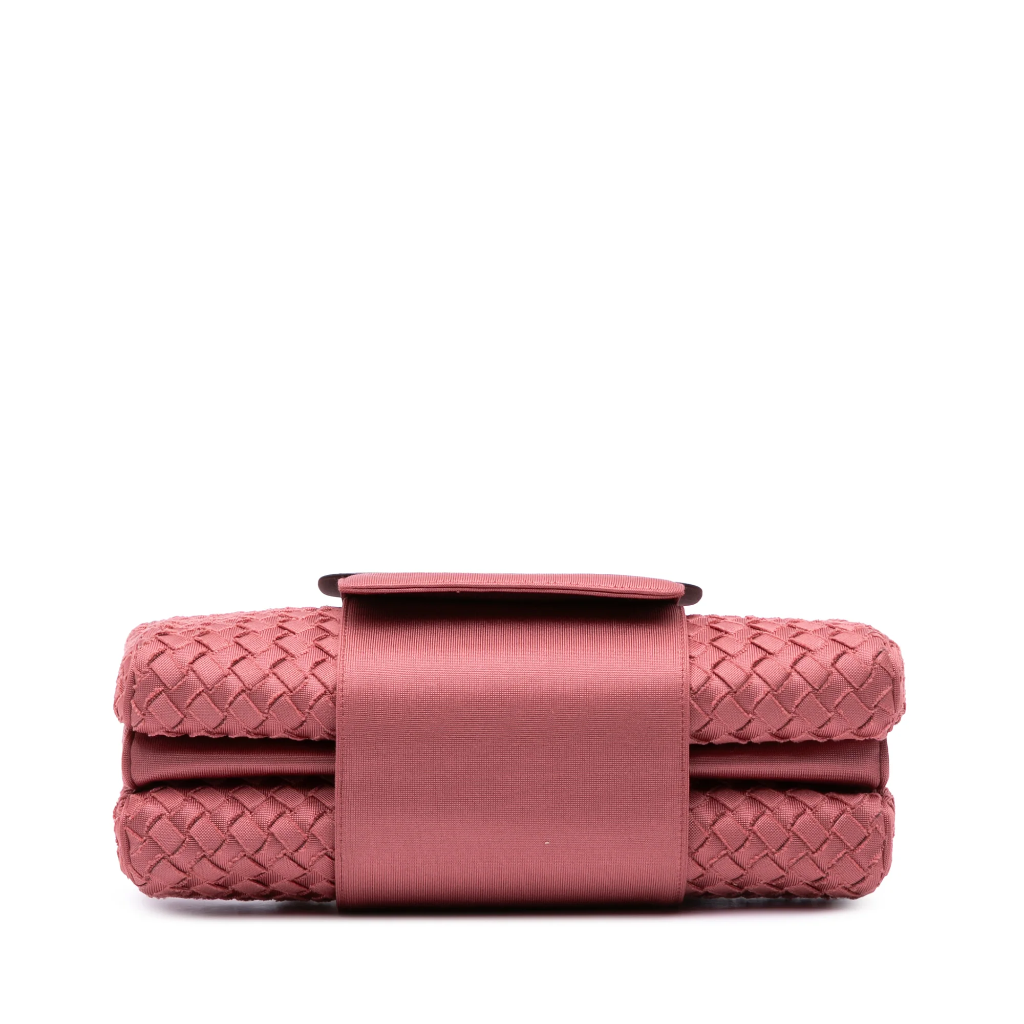 Bottega Veneta | Pre-Owned Canvas Intrecciato Buckle Flap Handbag | Pink - Image 6