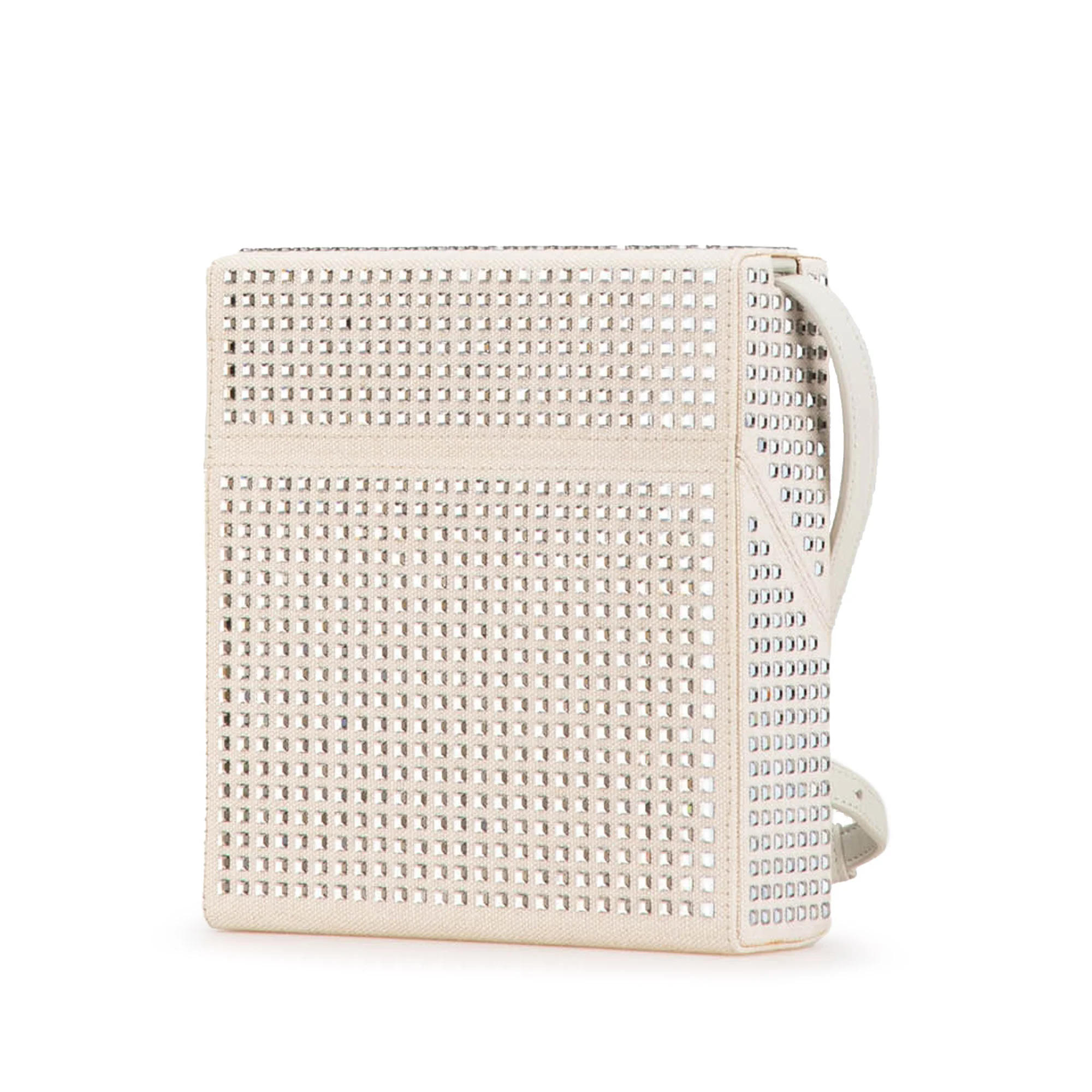 Bottega Veneta | Pre-Owned Crystal Embellished Canvas Daisey Crossbody | Brown/Light Beige - Image 2