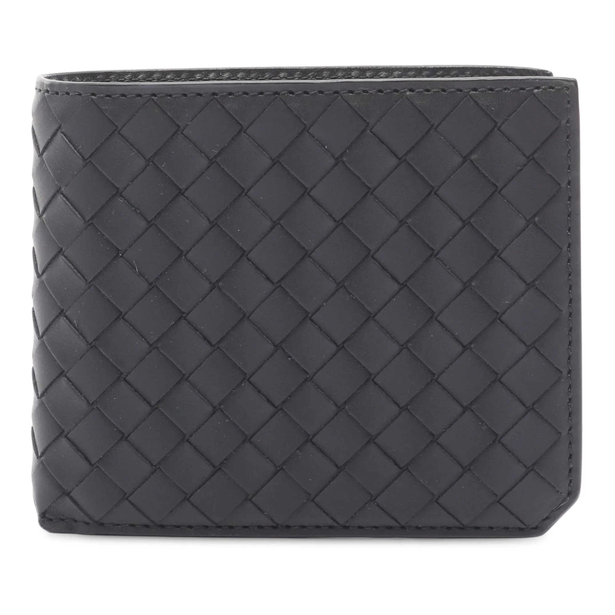 Bottega Veneta | Pre-Owned Intrecciato Piccolo Wallet | Black