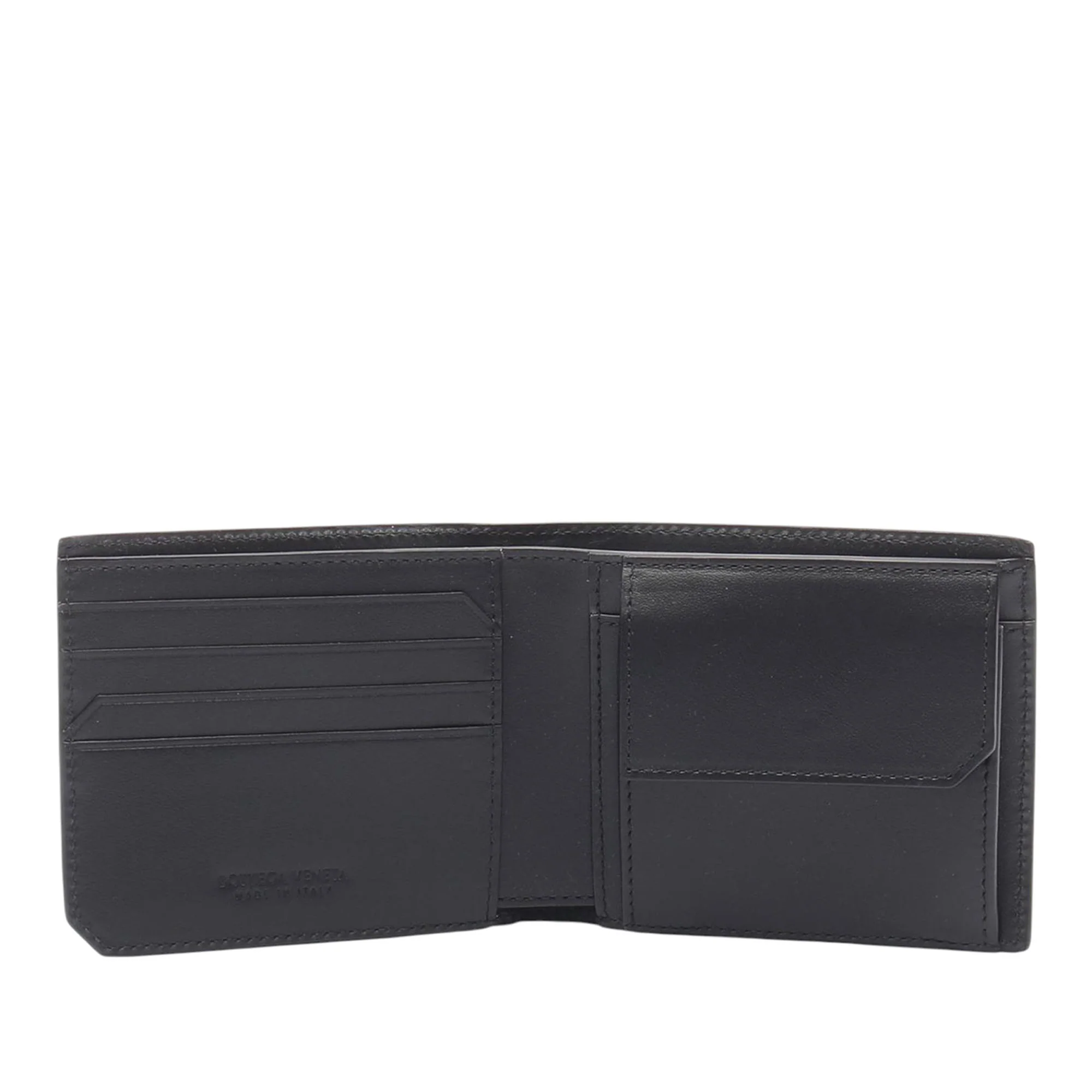 Bottega Veneta | Pre-Owned Intrecciato Piccolo Wallet | Black - Image 3