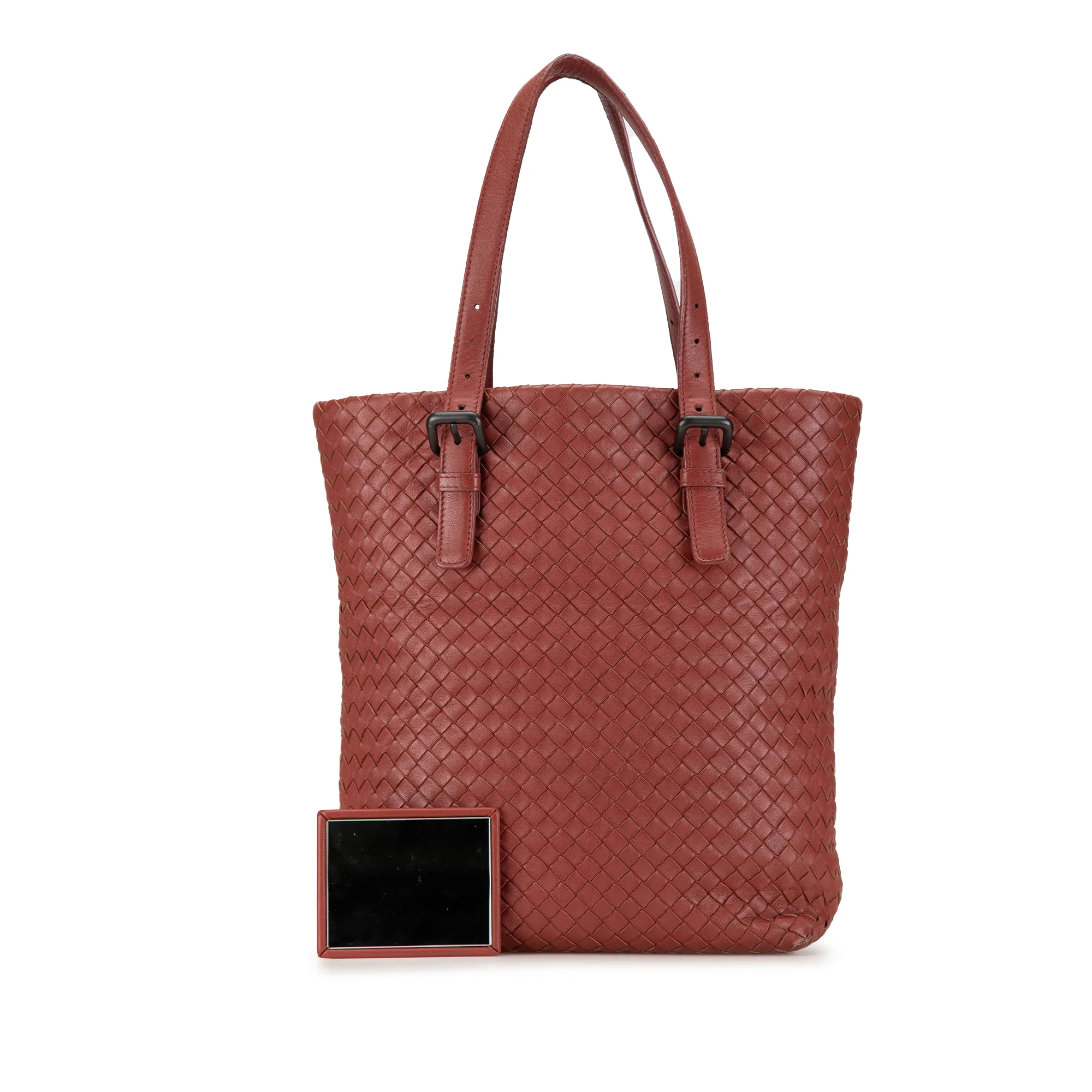 Bottega Veneta | Pre-Owned Intrecciato Tote | Red/Indian Red - Image 2