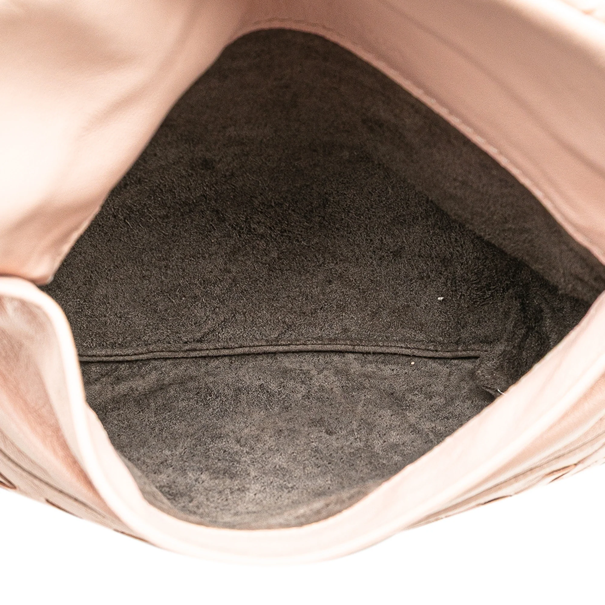 Bottega Veneta | Pre-Owned Leather Intrecciato Chain Flap Crossbody | Pink/Light Pink - Image 8