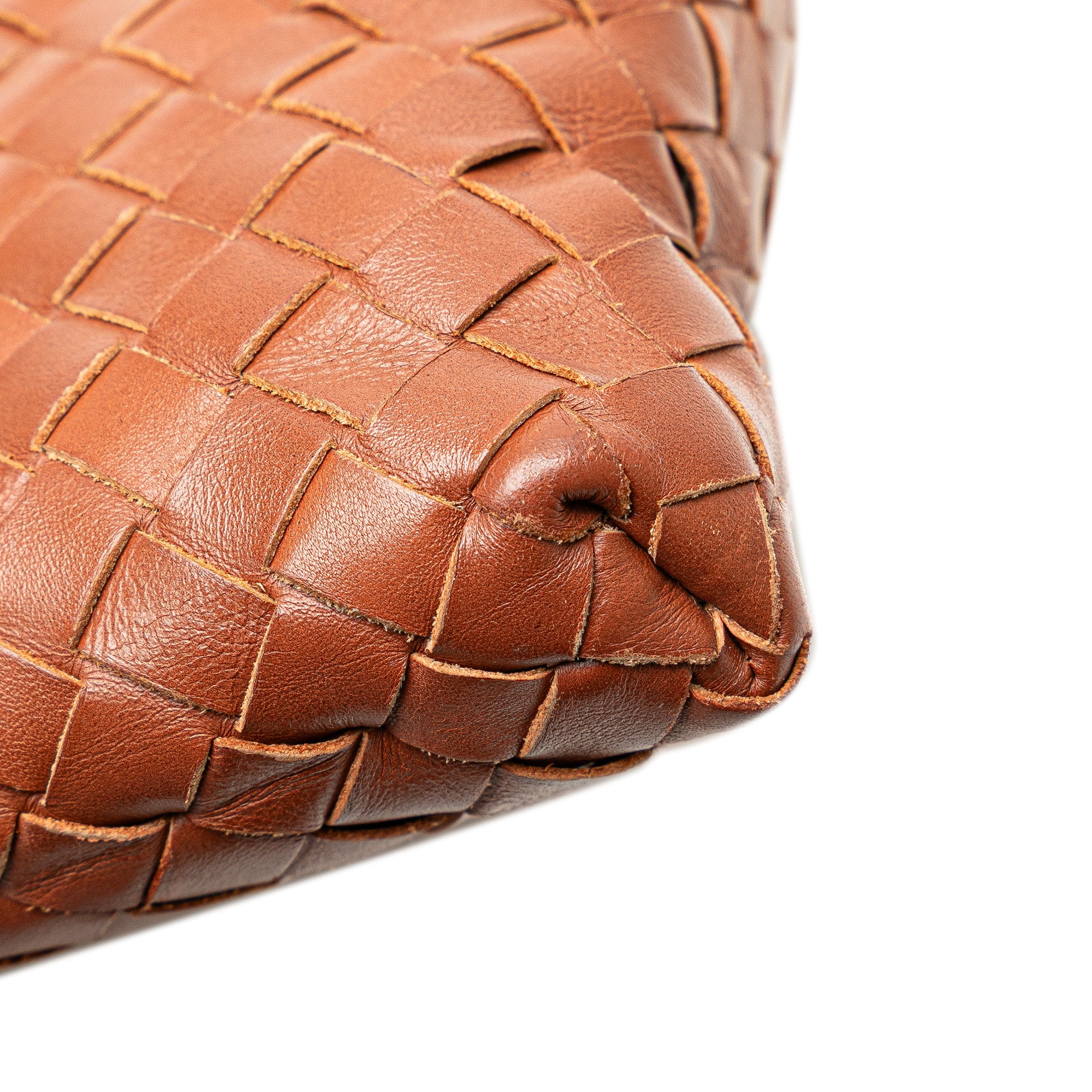Bottega Veneta | Pre-Owned Leather Intrecciato Crossbody | Brown - Image 11