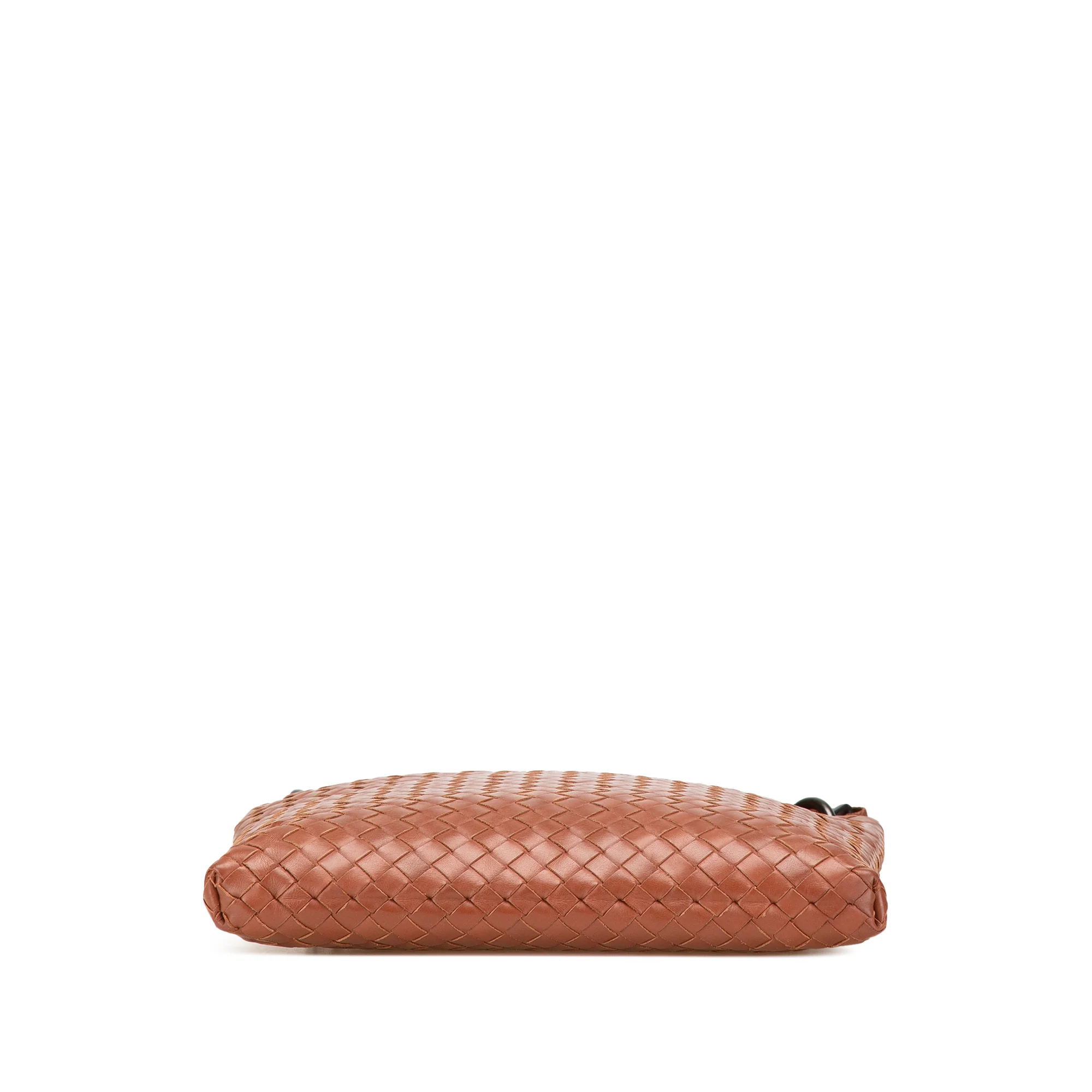 Bottega Veneta | Pre-Owned Leather Intrecciato Crossbody | Brown - Image 6