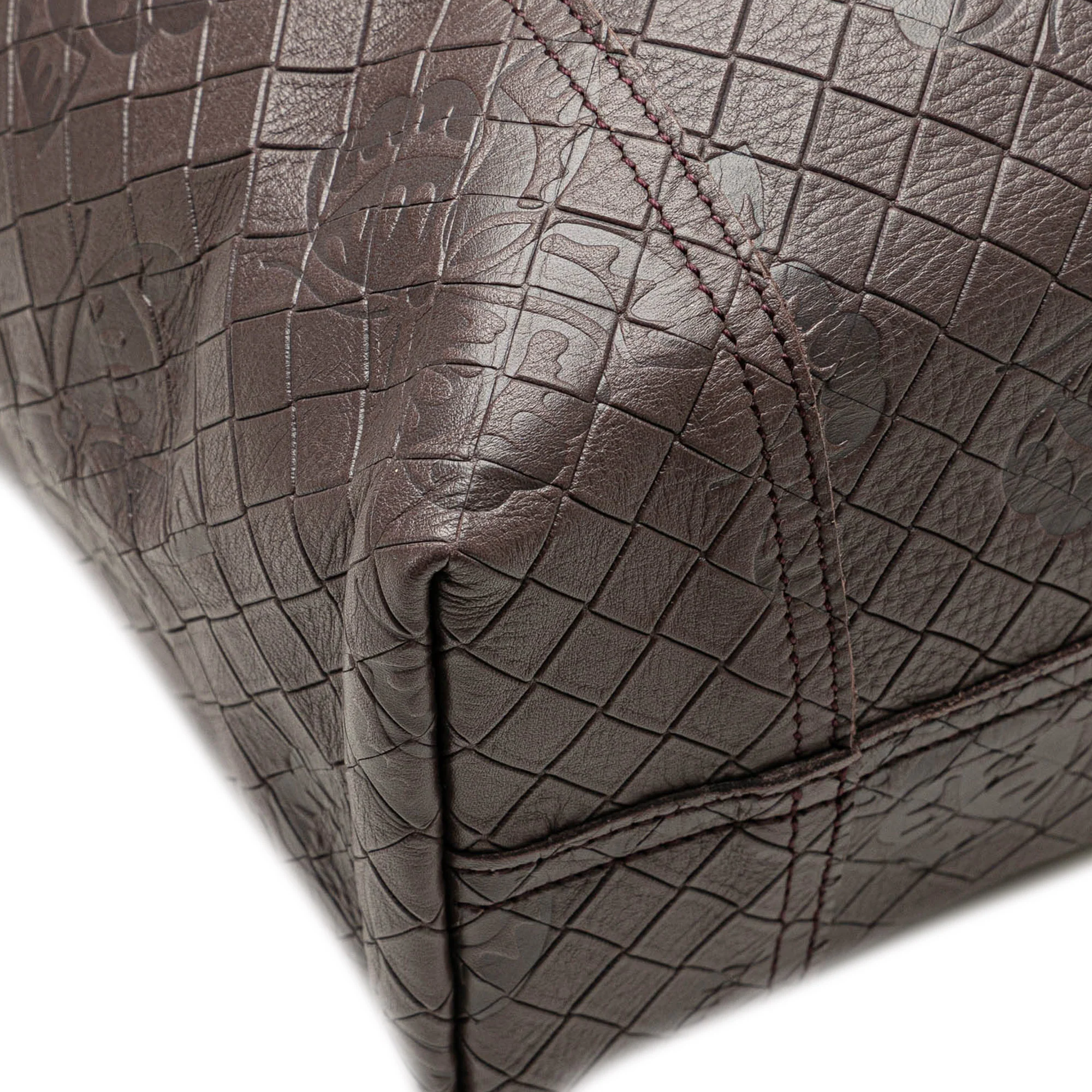 Bottega Veneta | Pre-Owned Leather Intrecciomirage Butterfly Tote | Brown/Dark Brown - Image 12