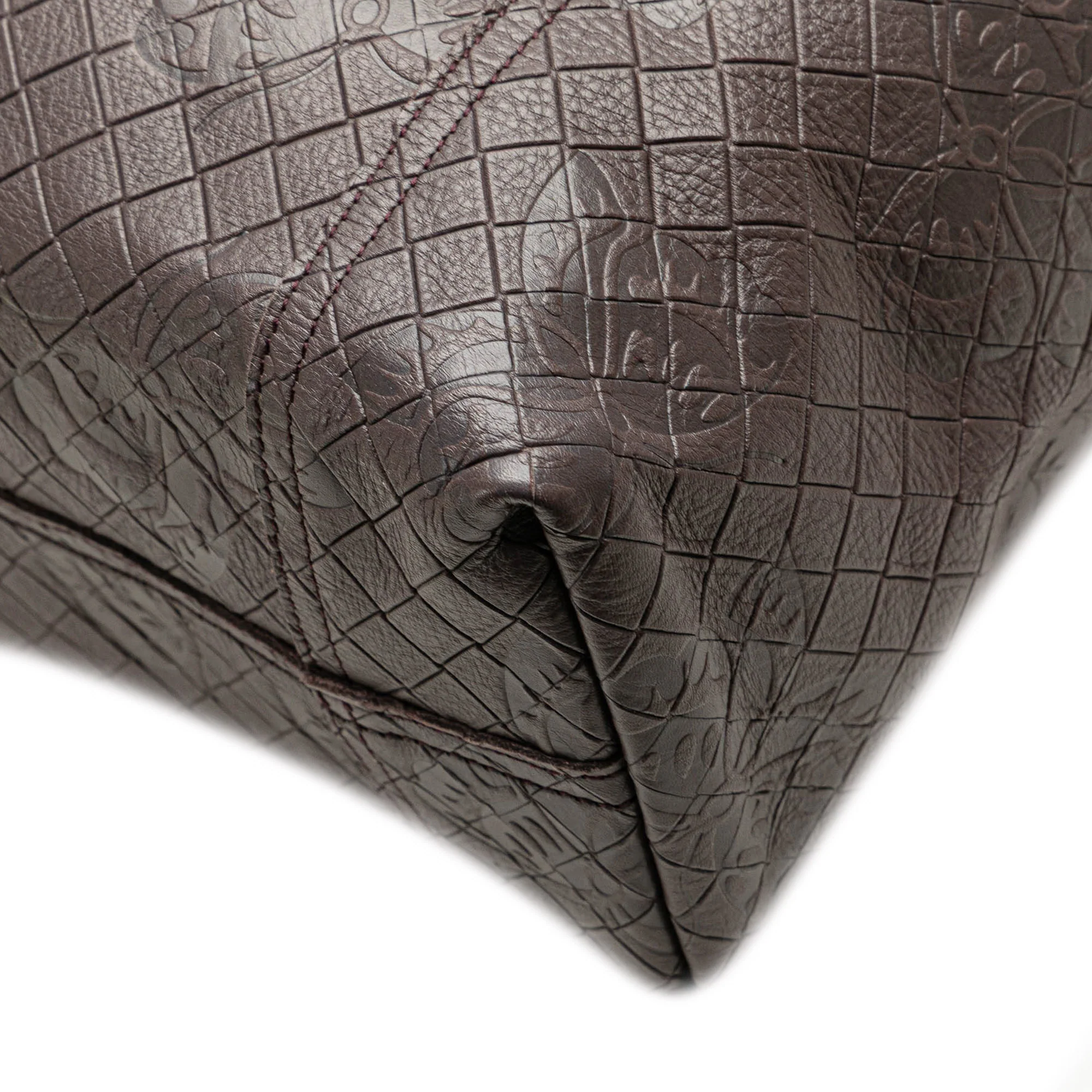 Bottega Veneta | Pre-Owned Leather Intrecciomirage Butterfly Tote | Brown/Dark Brown - Image 2