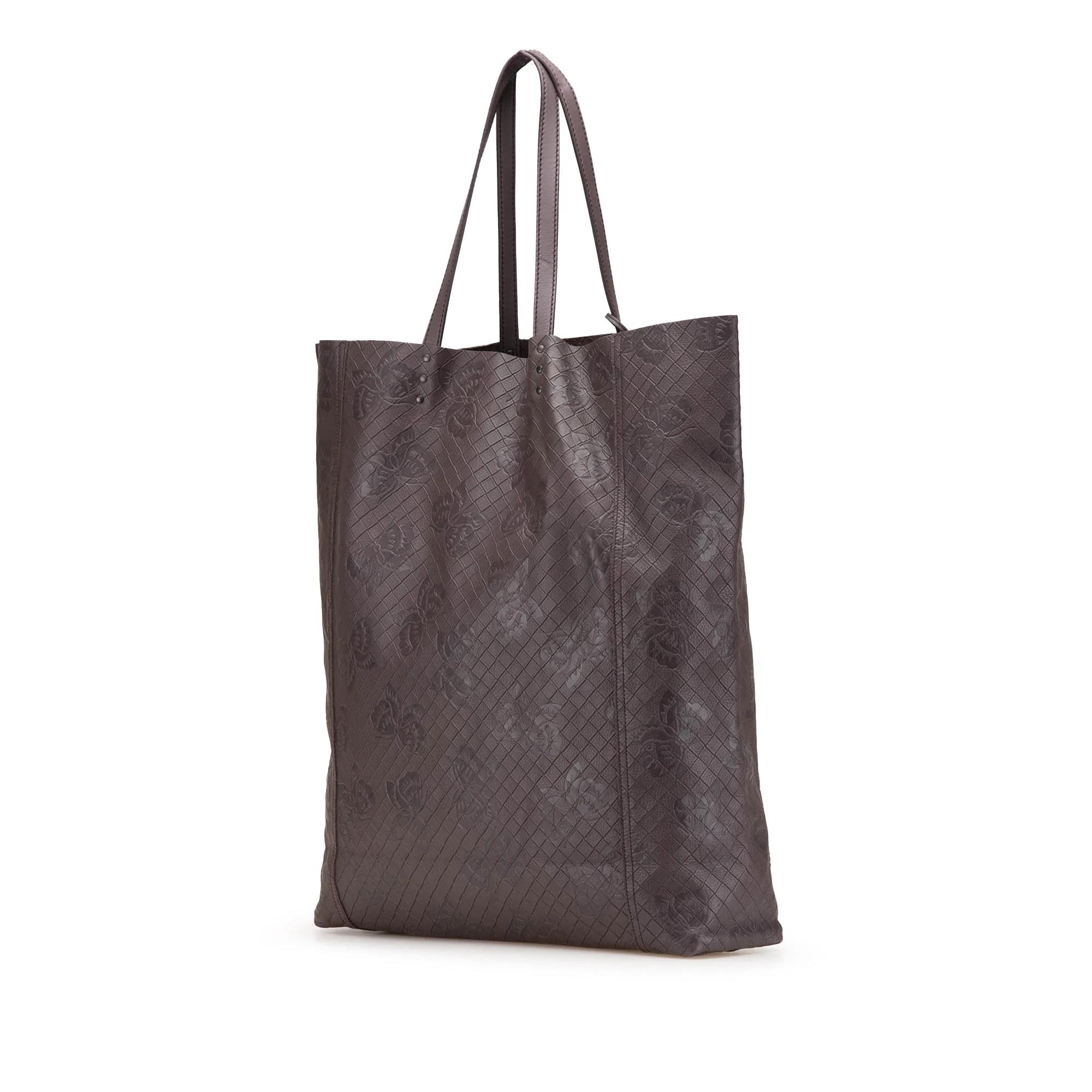 Bottega Veneta | Pre-Owned Leather Intrecciomirage Butterfly Tote | Brown/Dark Brown - Image 5