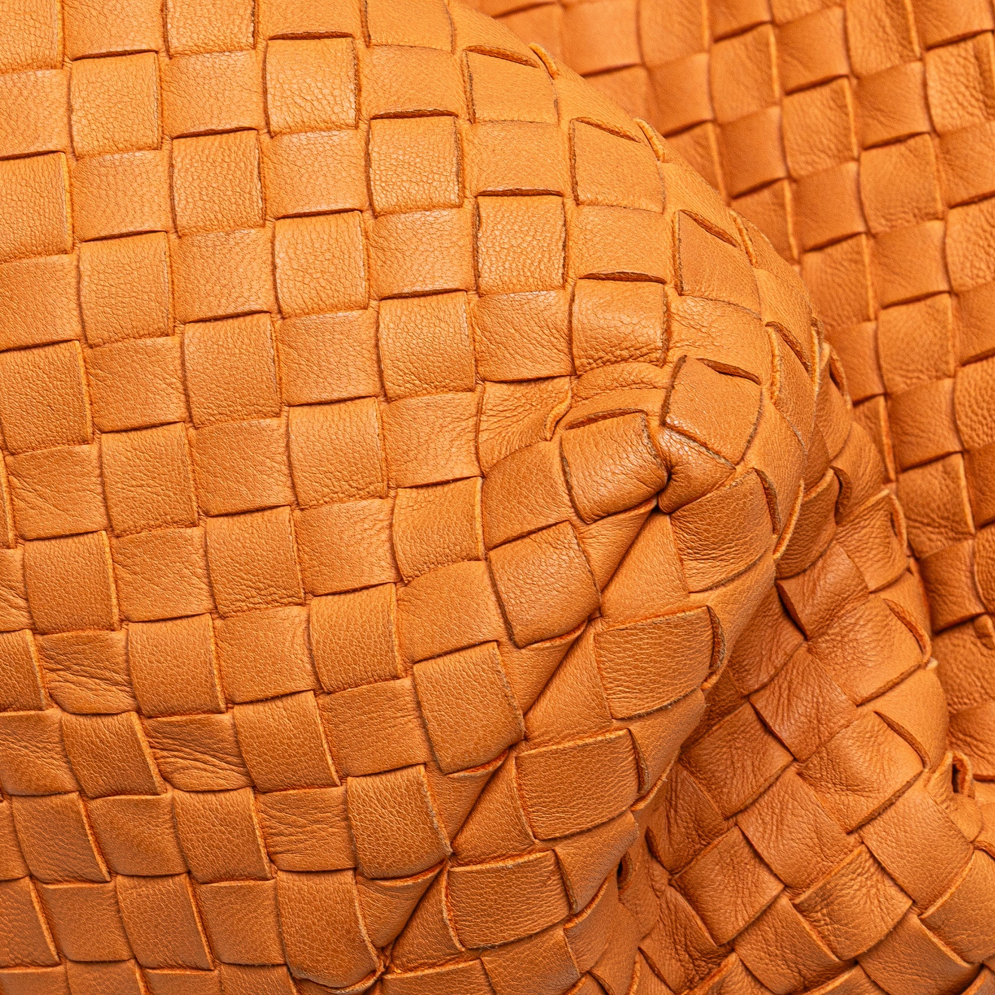 Bottega Veneta | Pre-Owned Medium Nappa Intrecciato Garda Tote | Orange/Light Orange - Image 12