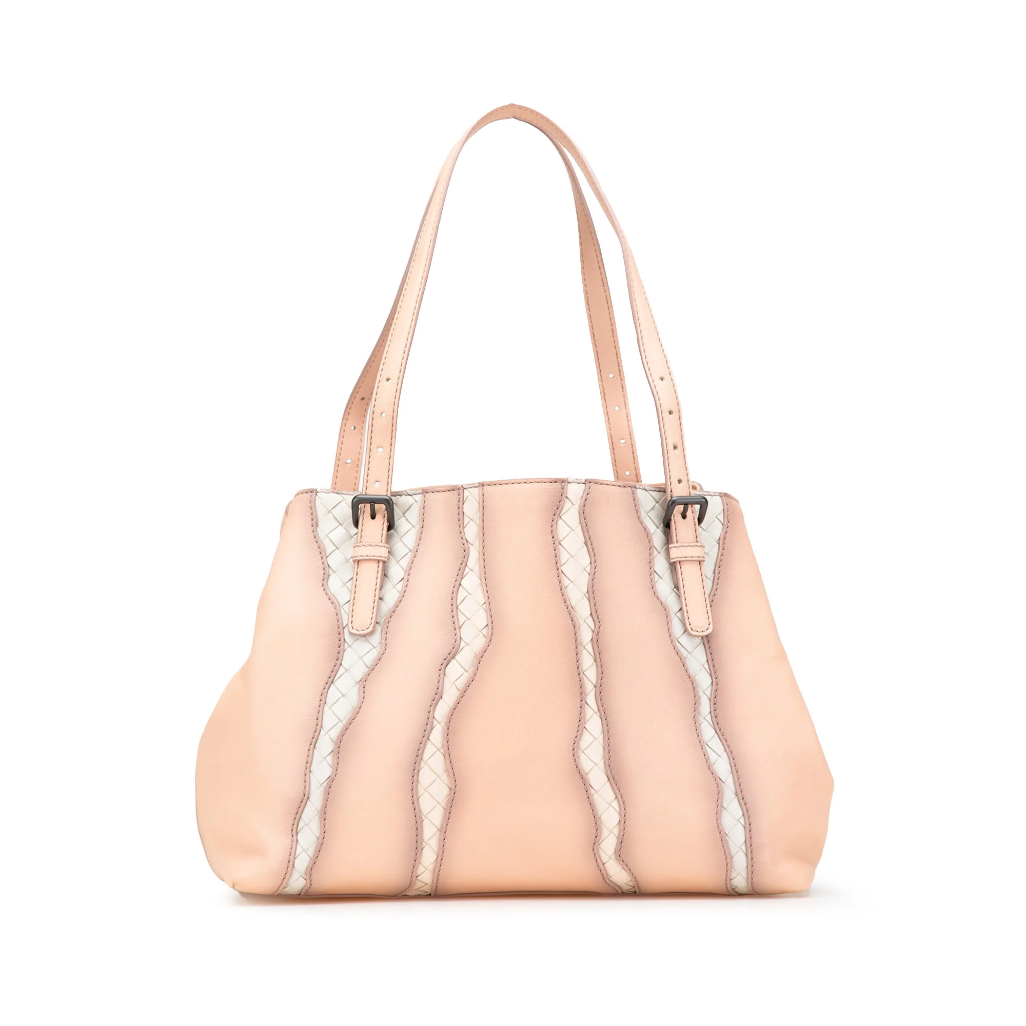 Bottega Veneta | Pre-Owned Medium Nappa Intrecciato Glimmer Tote | Pink