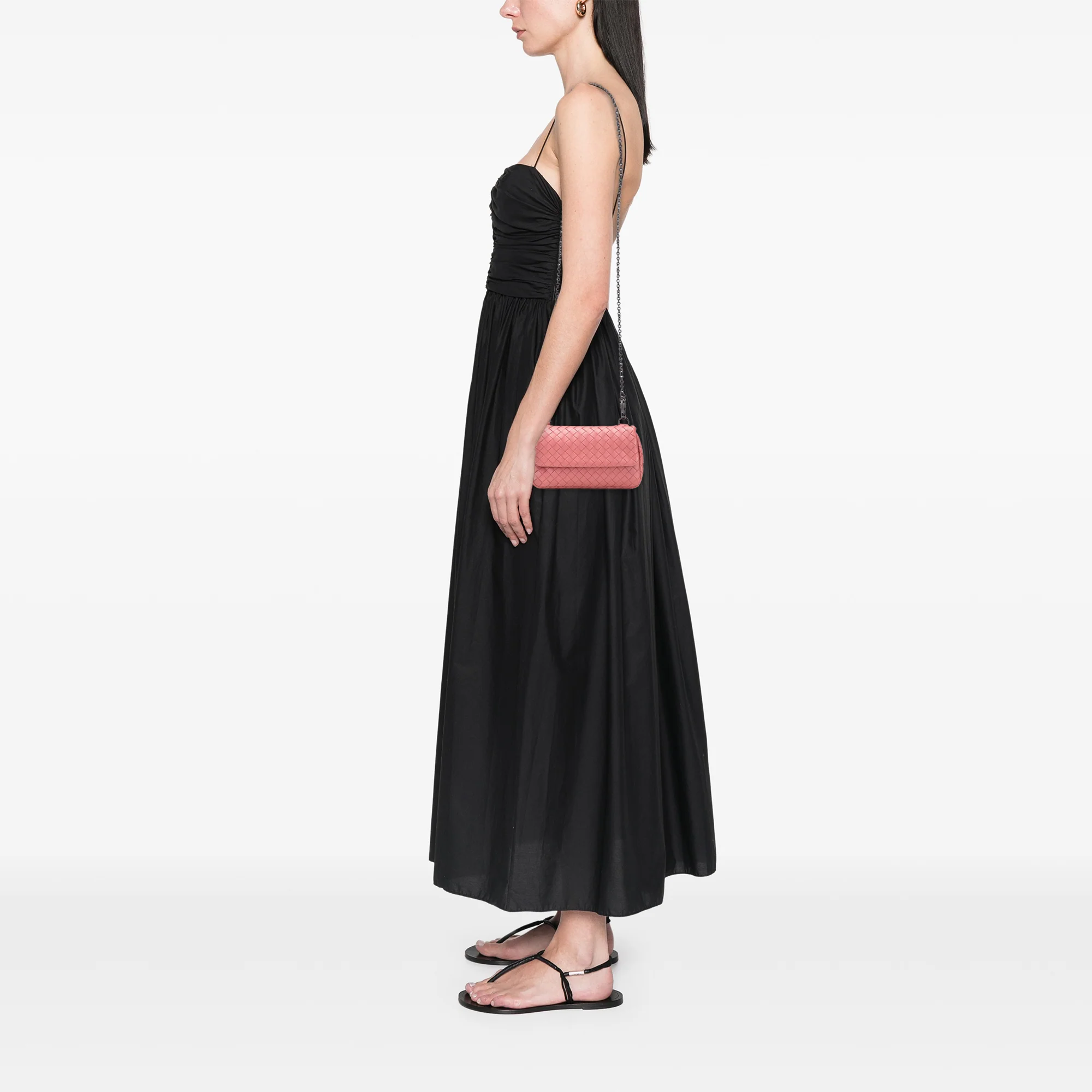 Bottega Veneta | Pre-Owned Mini Nappa Intrecciato Expandable Chain Crossbody | Pink - Image 3