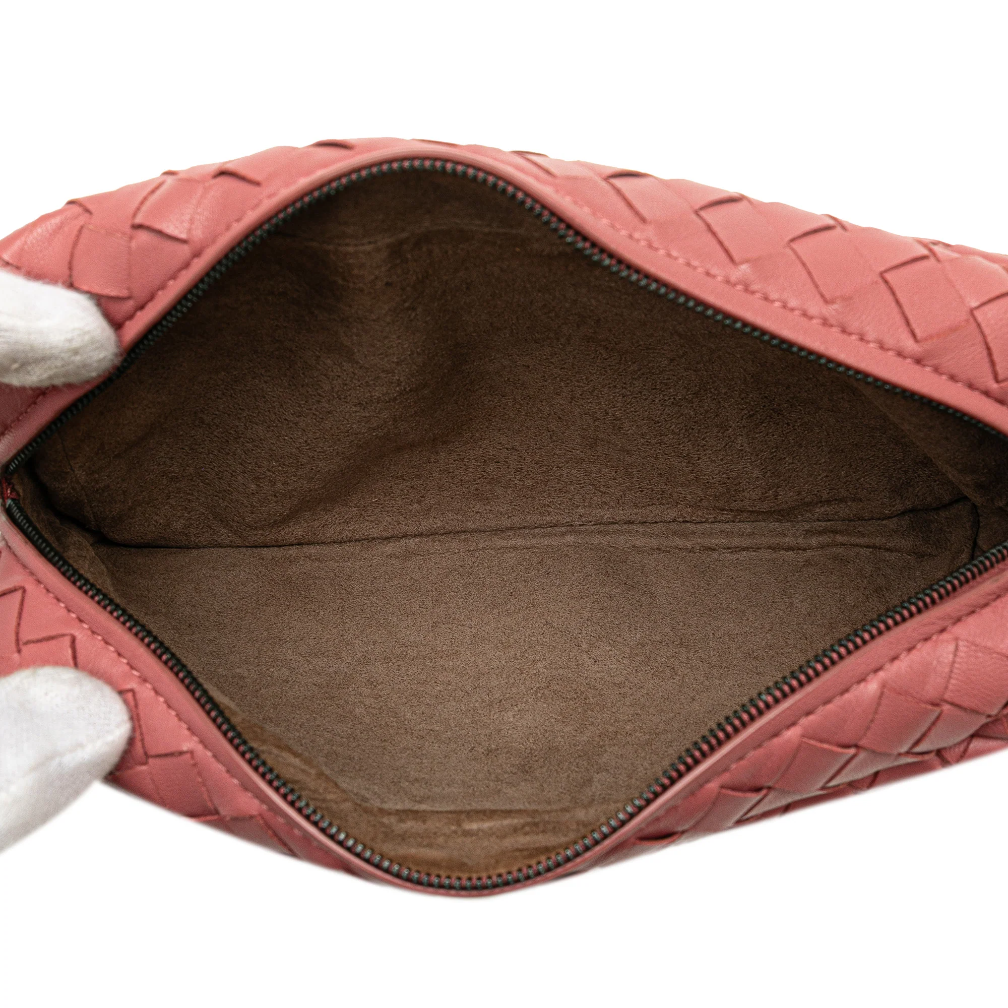 Bottega Veneta | Pre-Owned Mini Nappa Intrecciato Expandable Chain Crossbody | Pink - Image 6