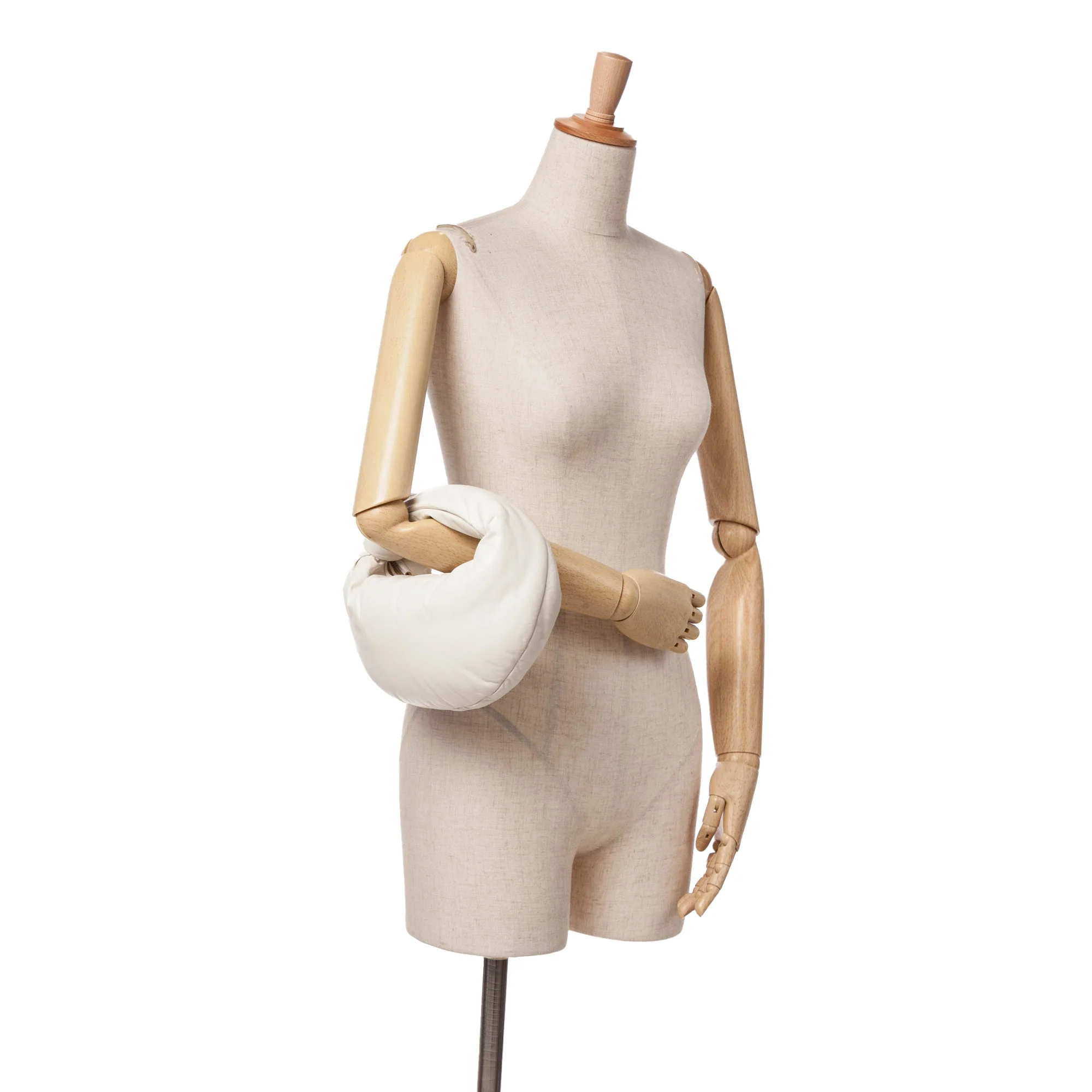 Bottega Veneta | Pre-Owned Mini Nappa Puffy Jodie | White/Pearl - Image 10