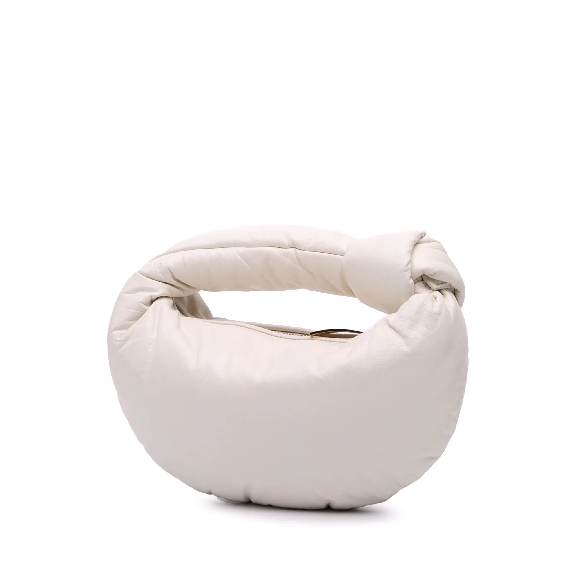 Bottega Veneta | Pre-Owned Mini Nappa Puffy Jodie | White/Pearl - Image 3