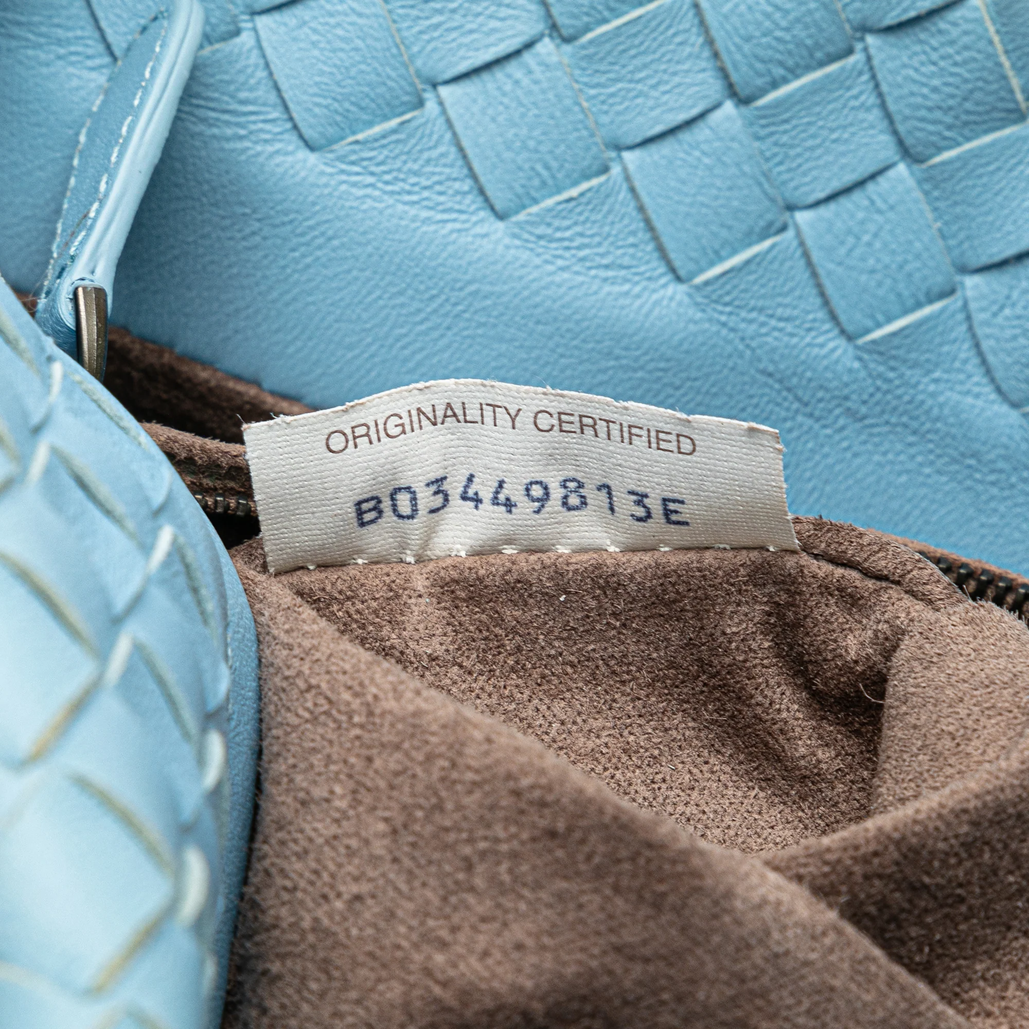 Bottega Veneta | Pre-Owned Nappa Intrecciato Bucket Bag | Blue/Light Blue - Image 7
