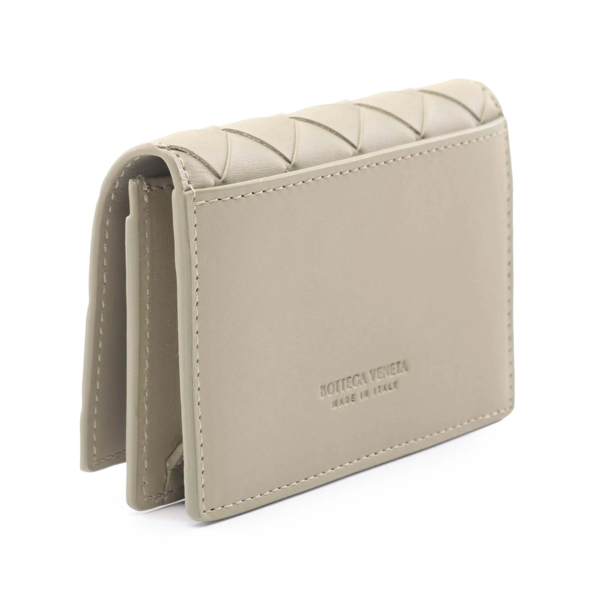Bottega Veneta | Pre-Owned Nappa Intrecciato Card Holder | Beige - Image 2