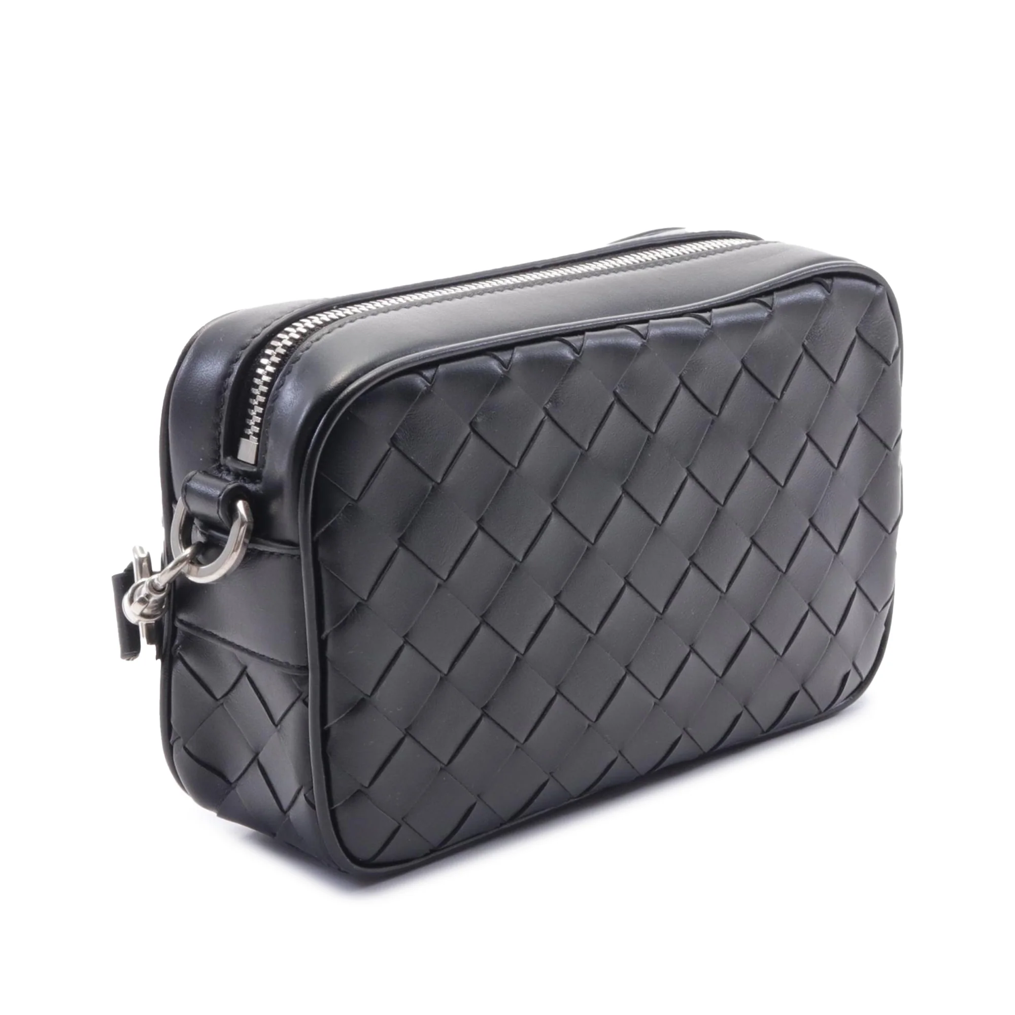Bottega Veneta | Pre-Owned Nappa Intrecciato Crossbody Bag | Black - Image 2